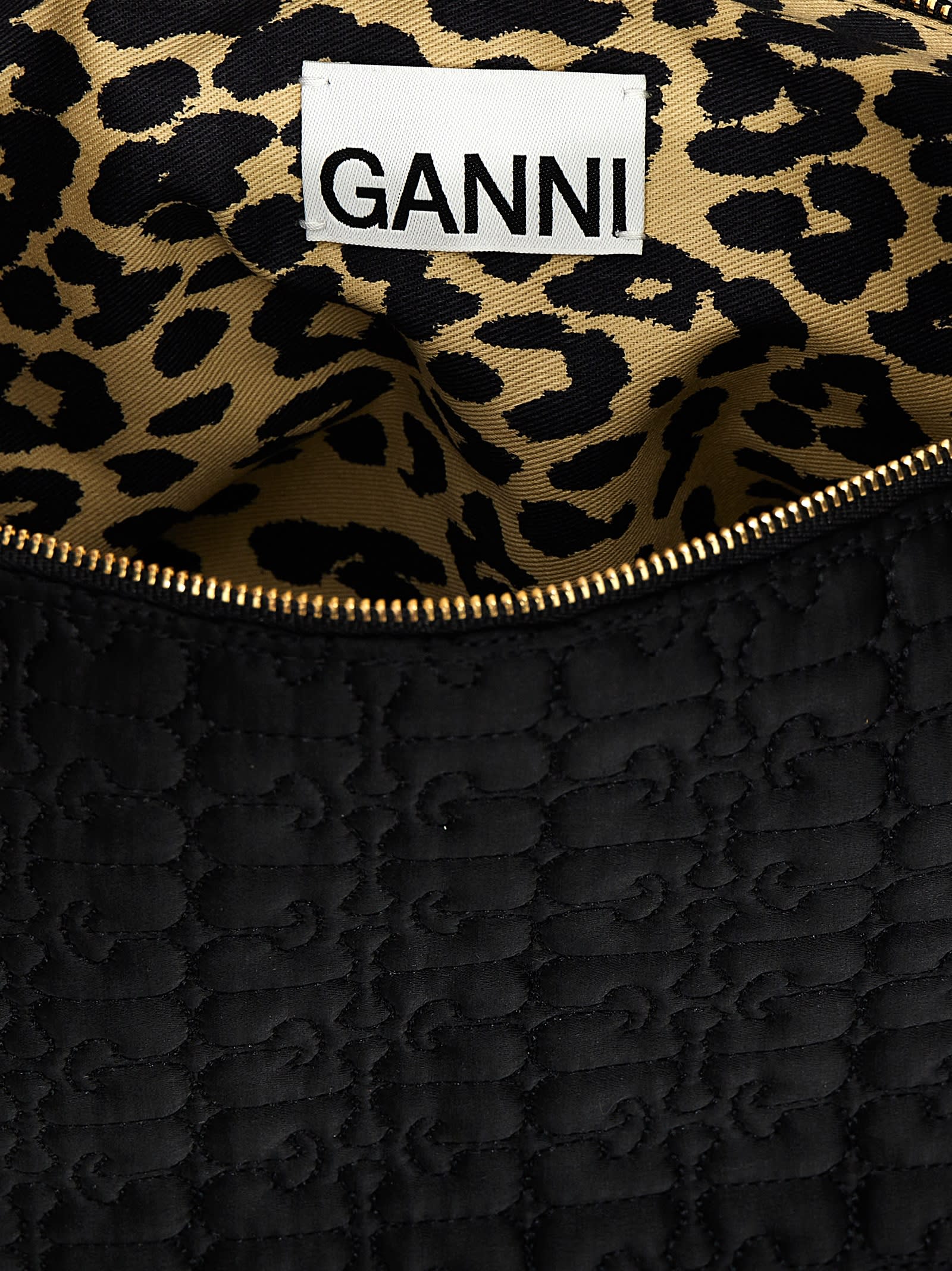 Shop Ganni Black Medium Butterfly Pouch Shoulder Bag