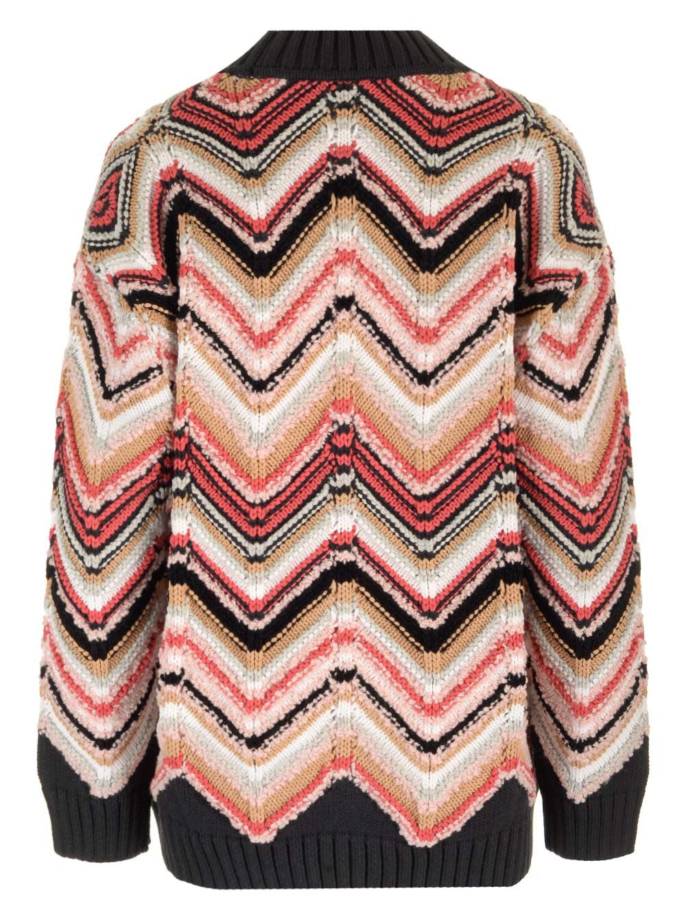 Shop Missoni Macro-zigzag Cardigan In Multicolor