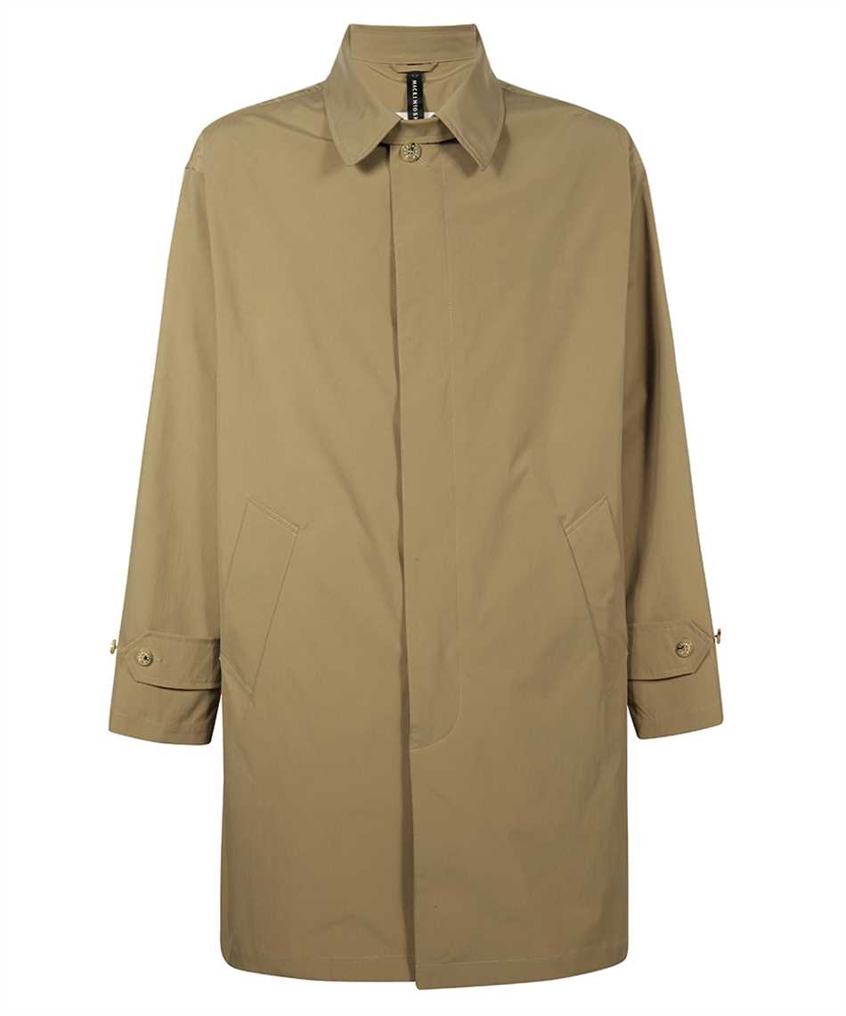 Mackintosh Logo-button Trench Coat In Brown