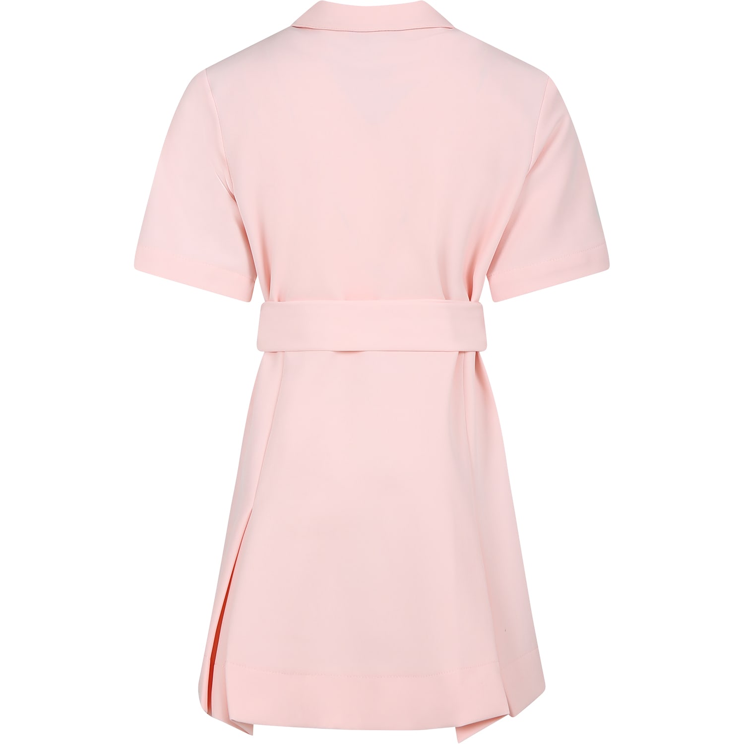 Shop Msgm Pink Dress For Girl With Logo