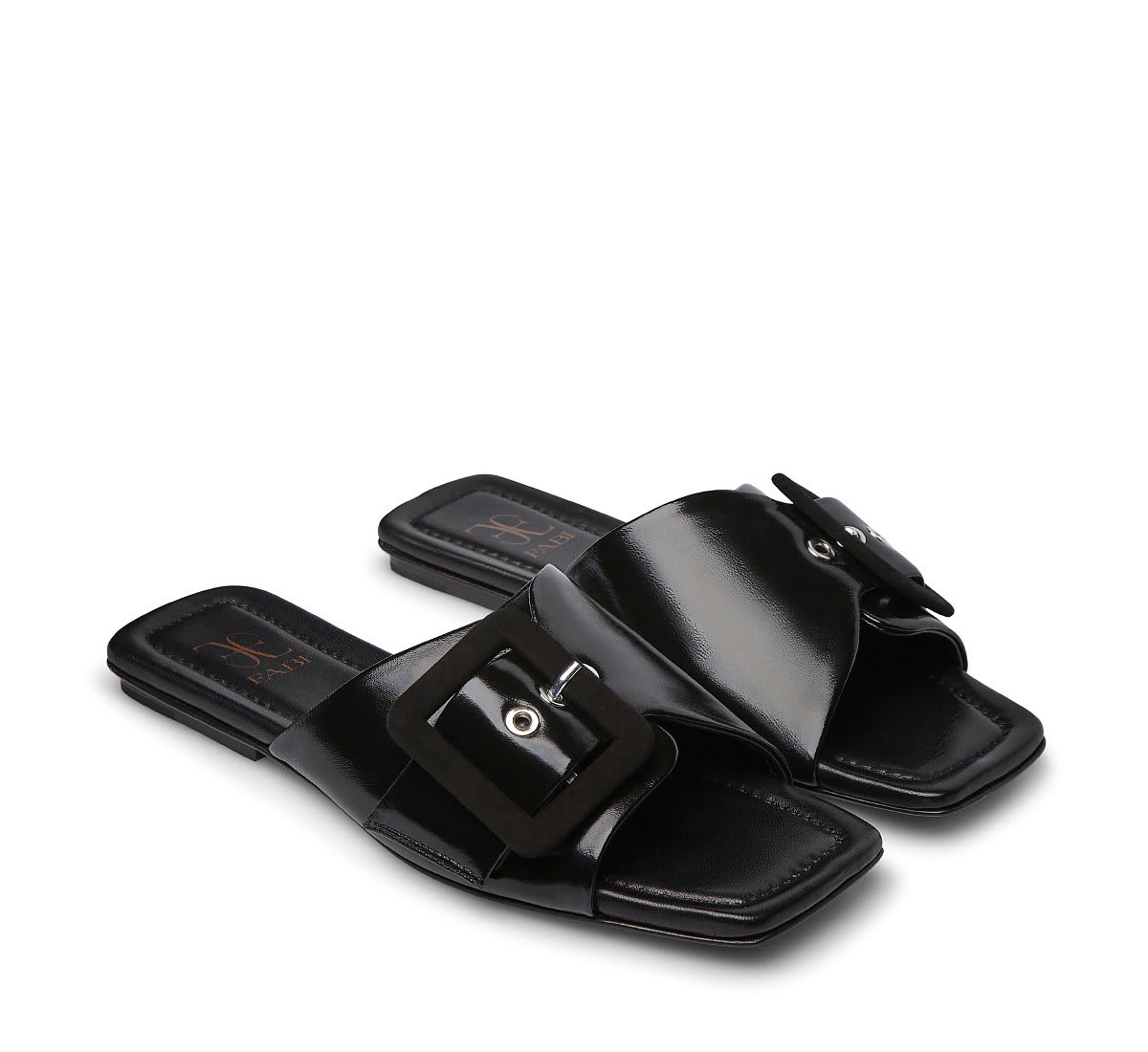Shop Fabi Sandal With Buckle In Nero