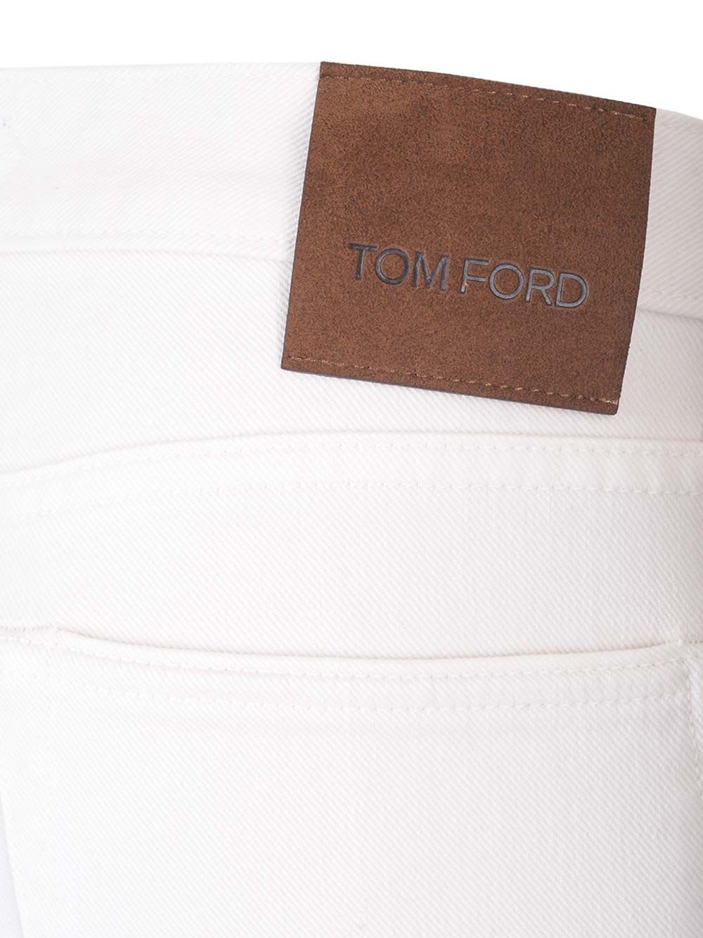 Shop Tom Ford Slim Fit Jeans In White