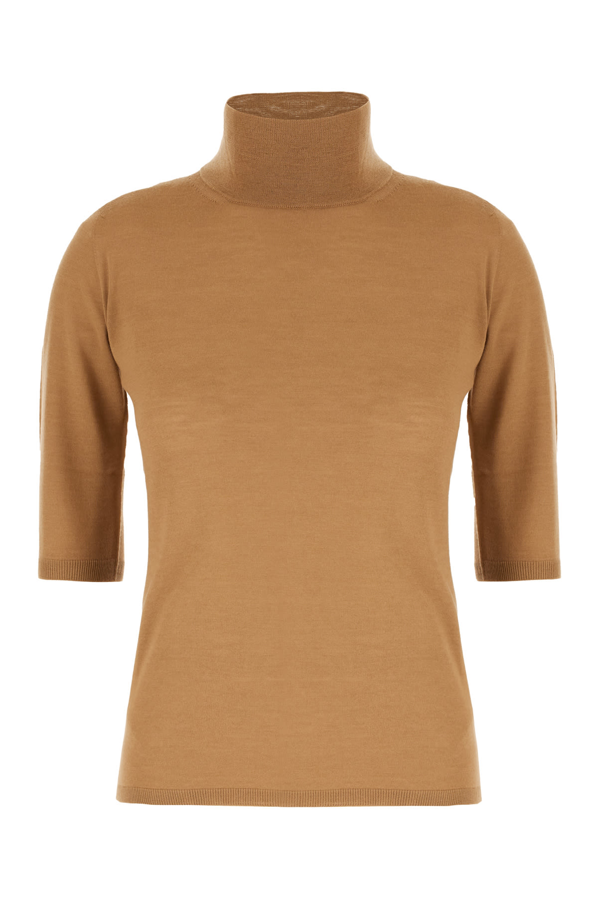 Max Mara Camel Wool Sweater In Cammello