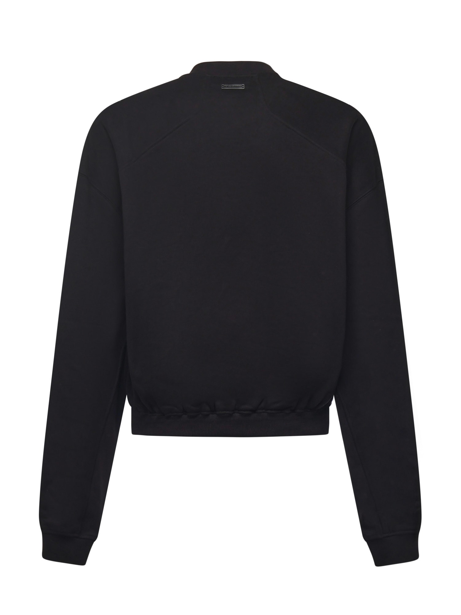 Dolce & Gabbana Oversized Cotton Sweatshirt In Black