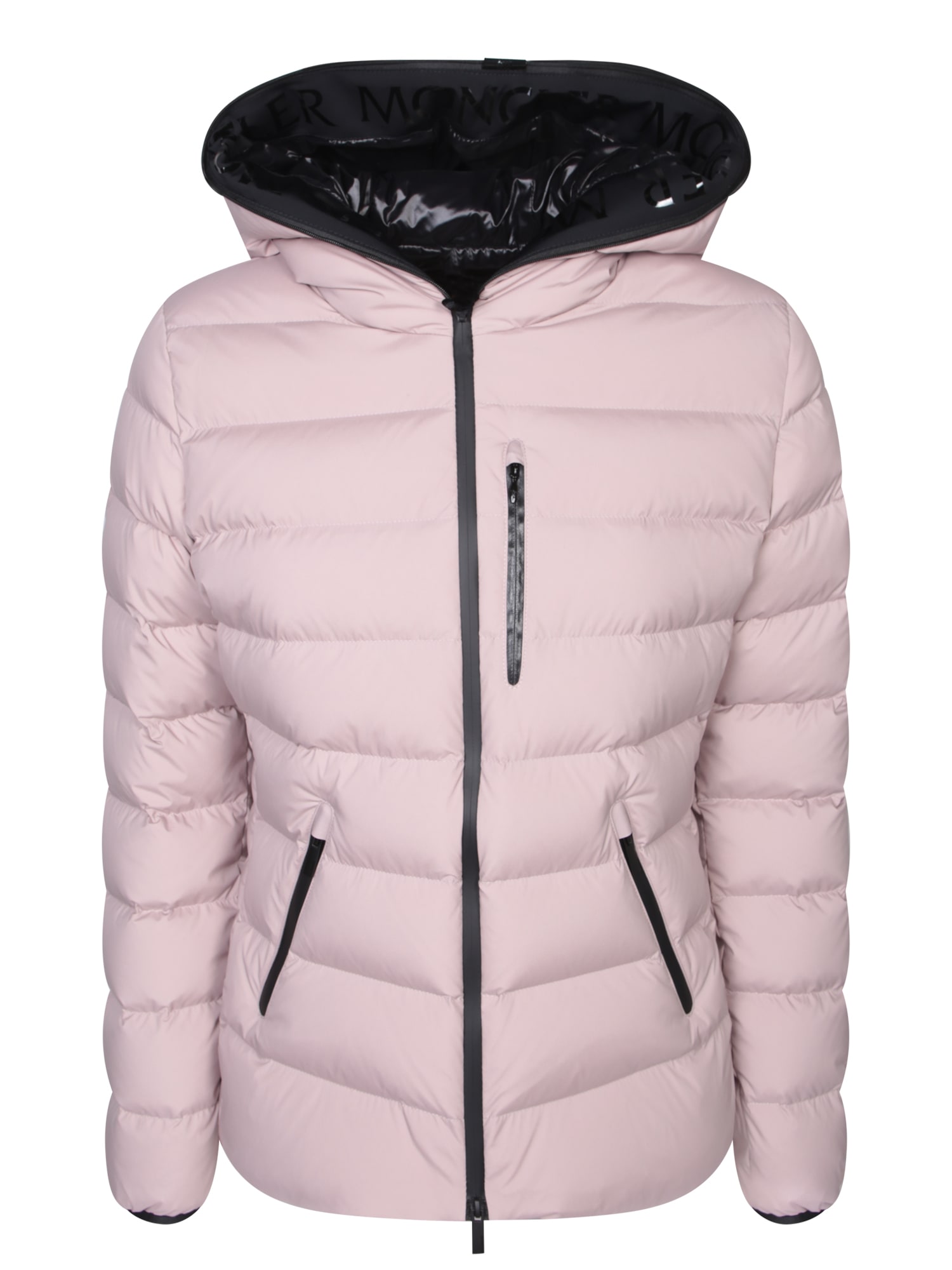 Shop Moncler Herbe Down Jacket In Pink