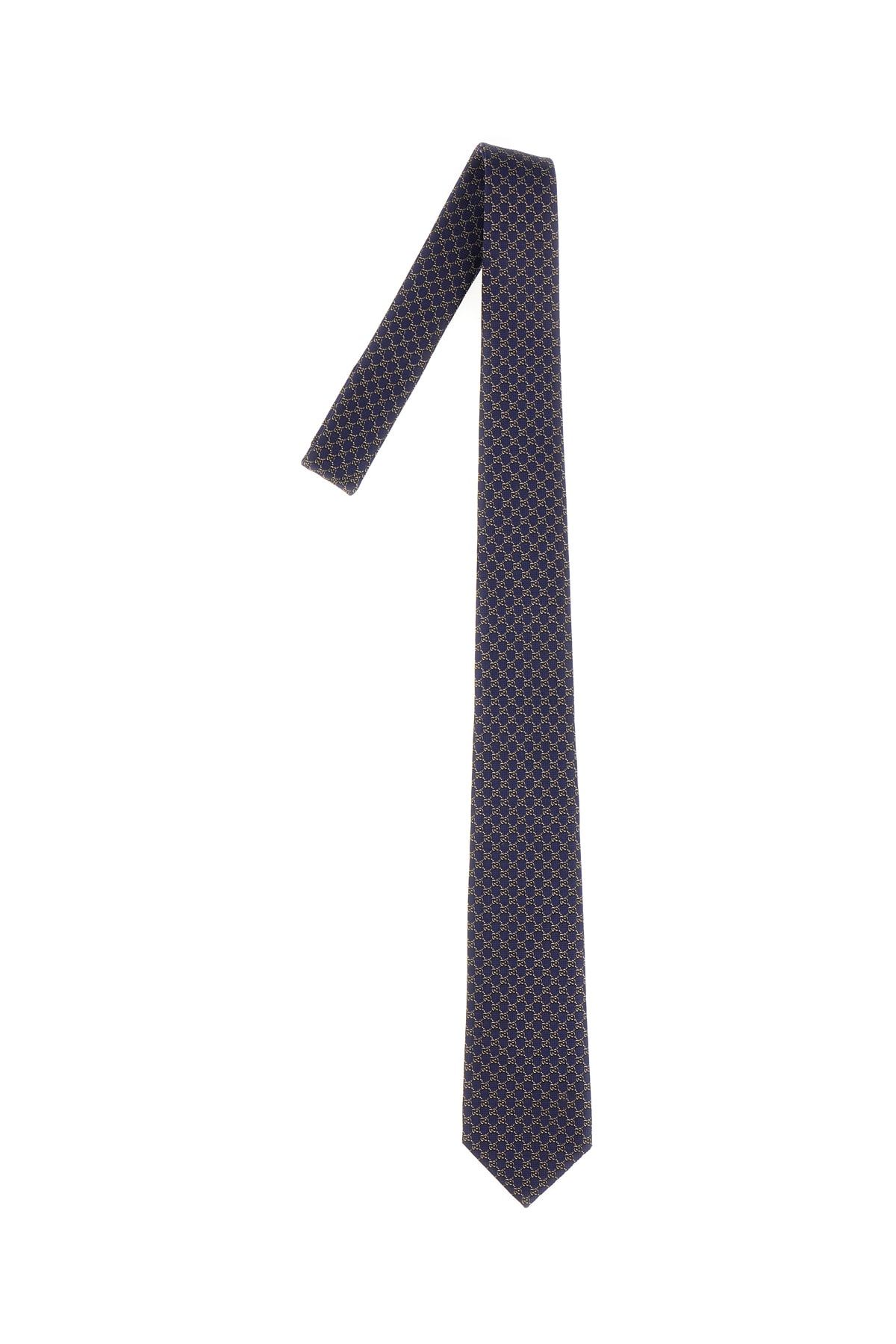 Gucci Embroidered Silk Tie In Black