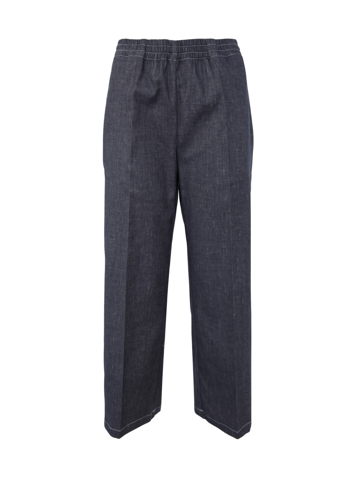 Liviana Conti Trousers In Blue Denim