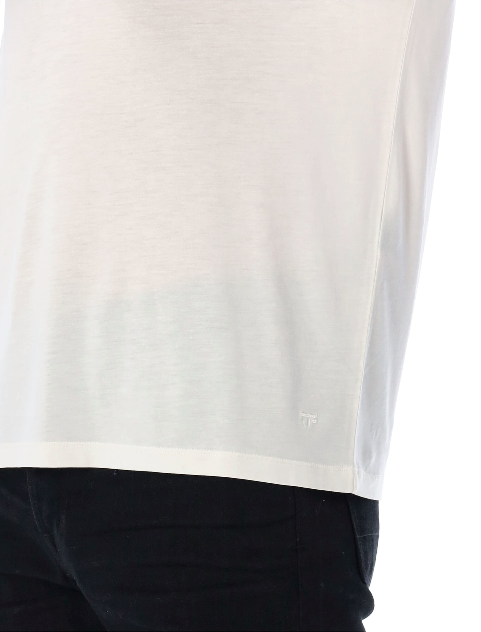 Shop Tom Ford Classic T-shirt In Chalk White