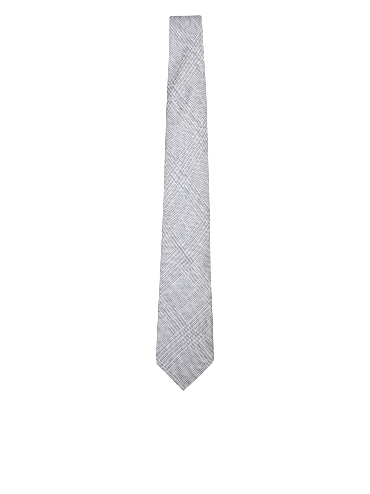 BRUNELLO CUCINELLI PRINCE OF WALES RED/WHITE TIE