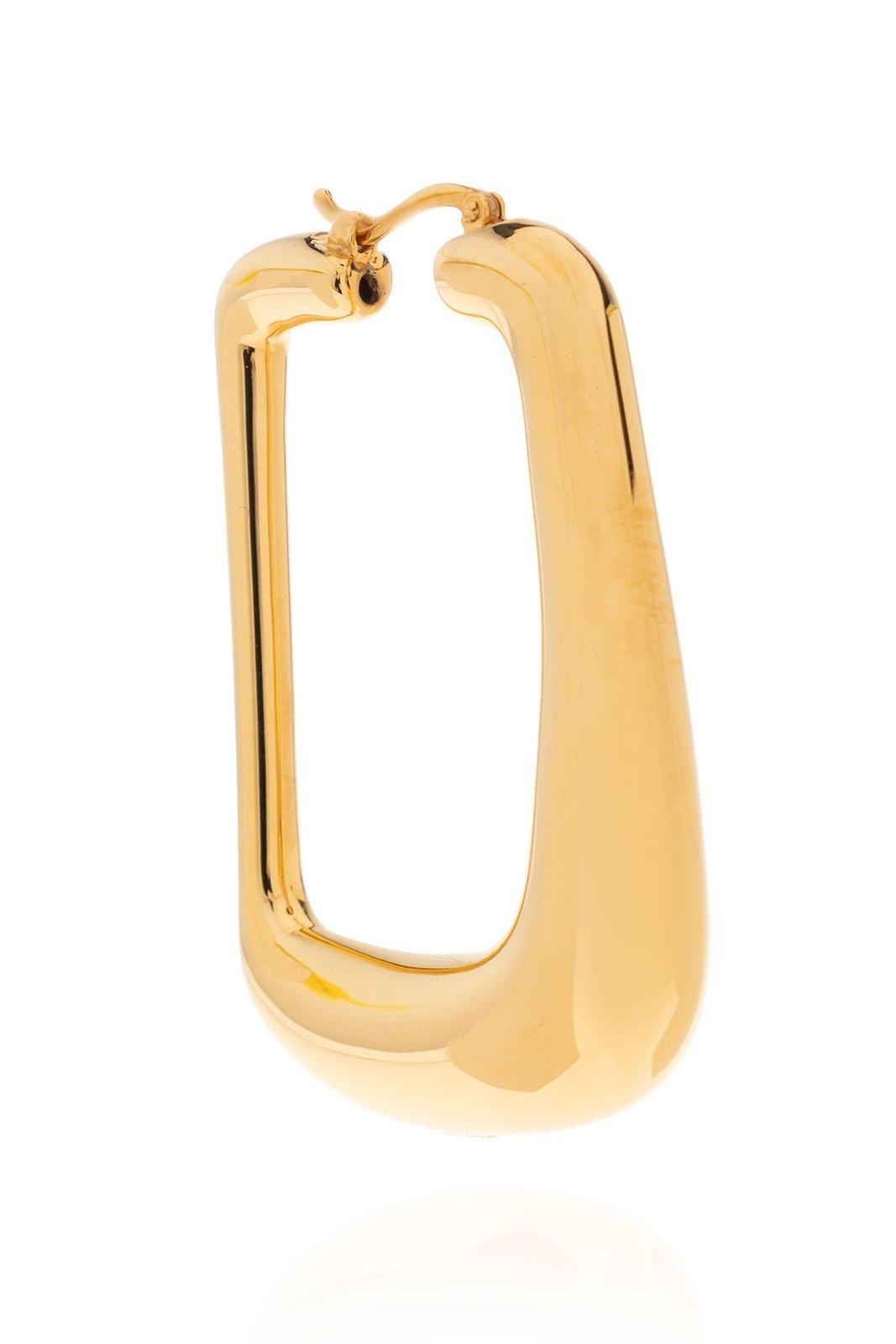 Shop Jacquemus Ovalo Earrings In Golden