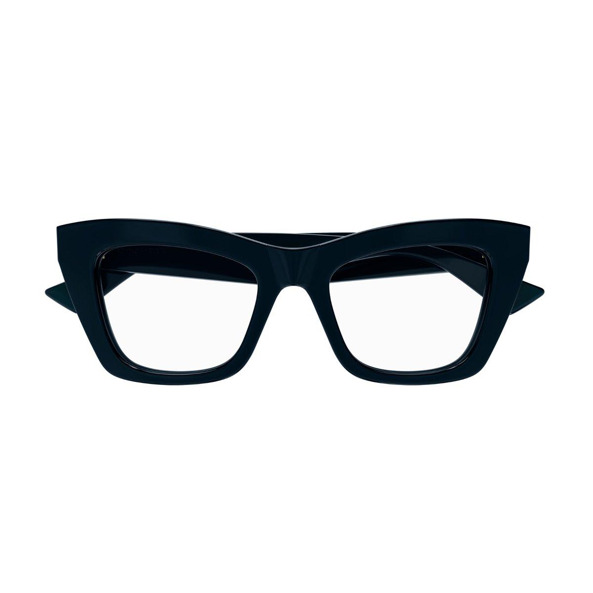 Shop Bottega Veneta Cat-eye Frame Glasses In 006 Blue Blue Transparent