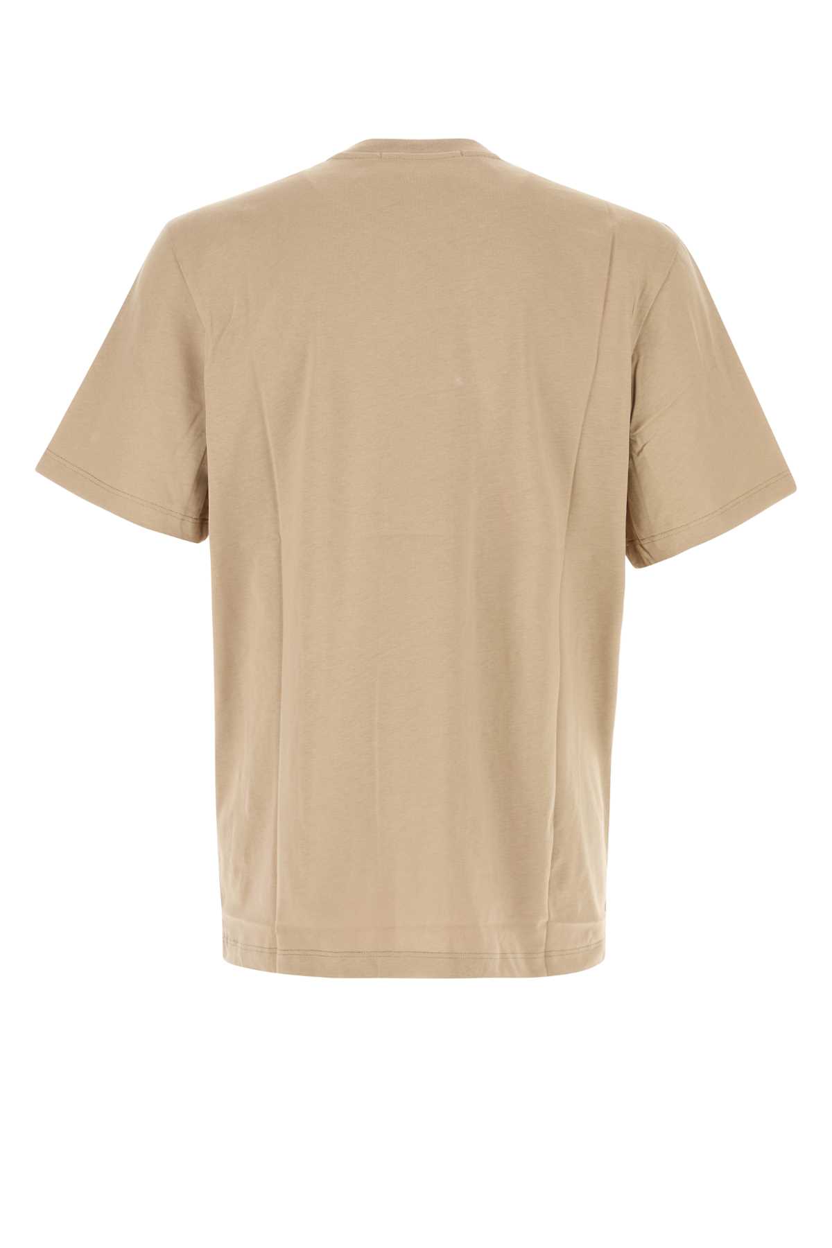 Msgm Crew Neck Cotton T-shirt In Neutral