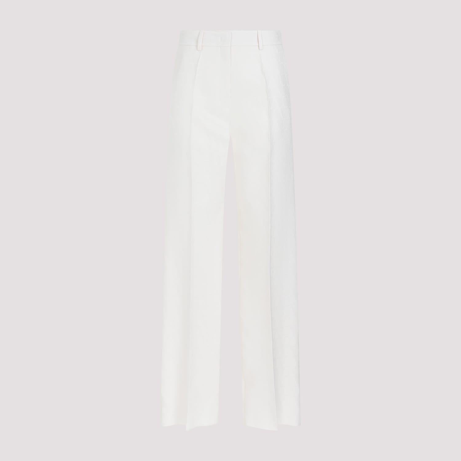 Valentino Crepe Pants In Avorio