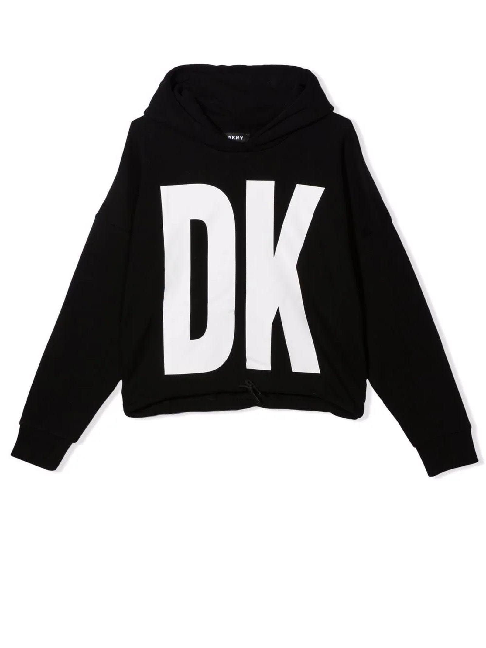 DKNY Black Cotton Hoodie