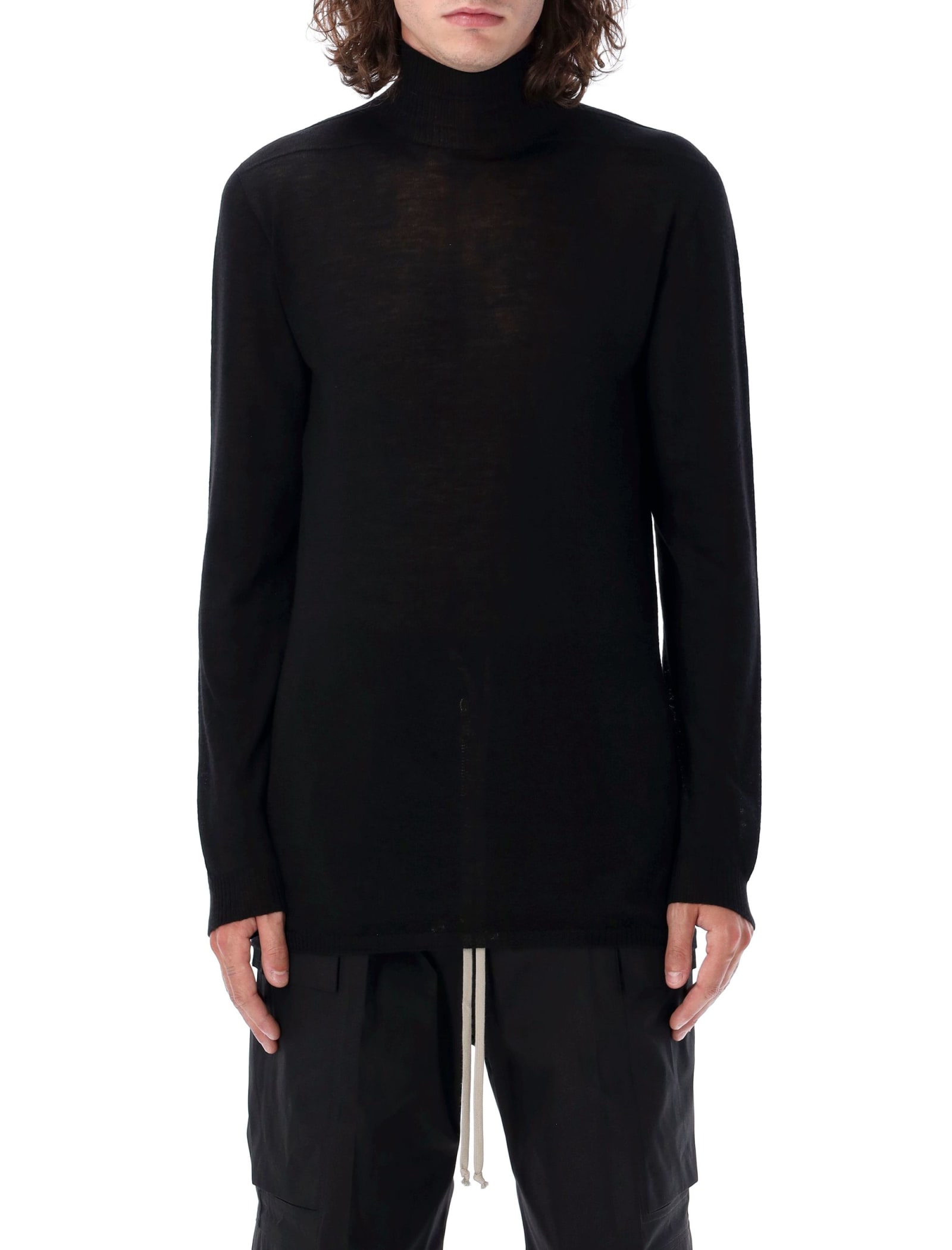 Shop Rick Owens Level Turtle Sweater In Black