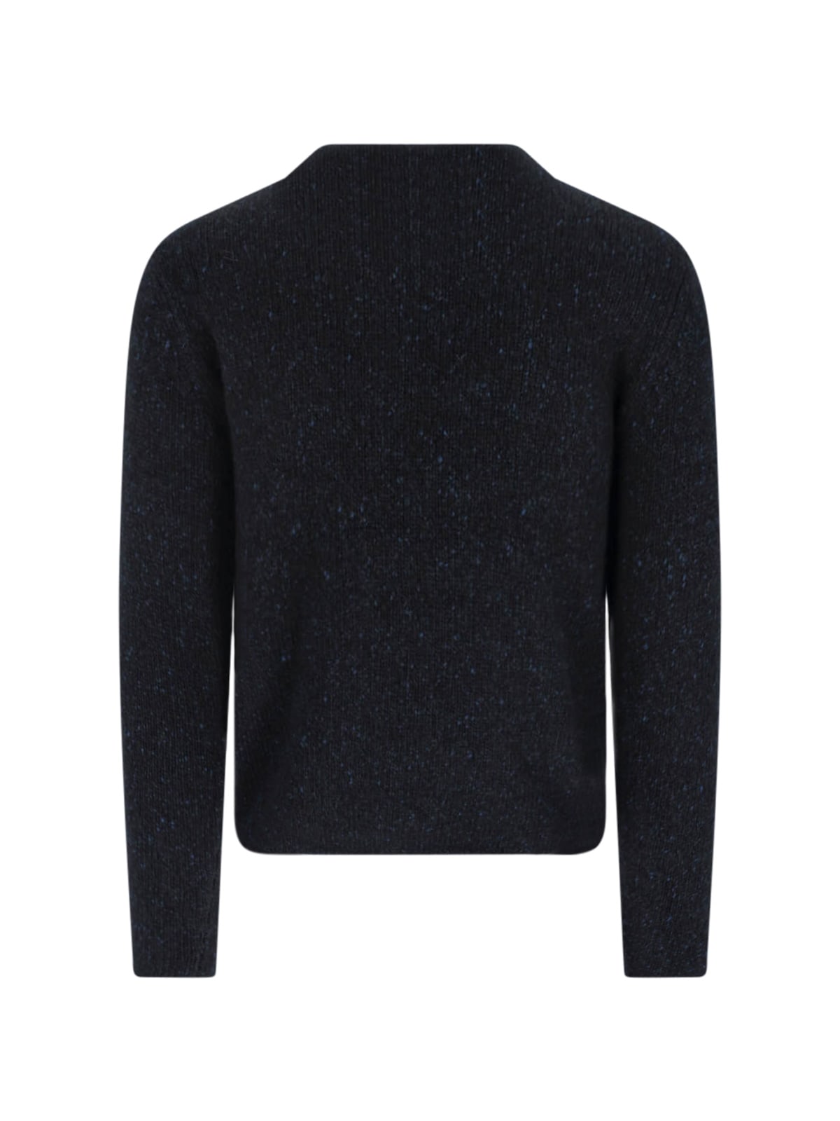 Auralee Textured Knit Long Sleeve Crew Sweater In Blue