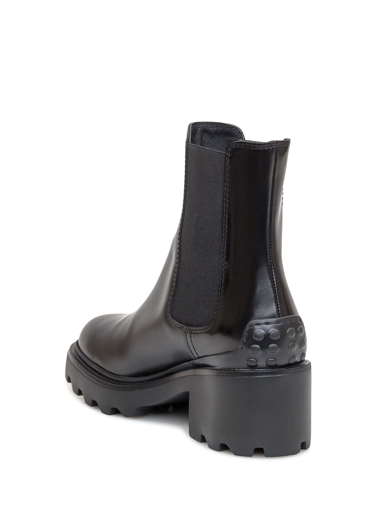 Shop Tod's Leather Boot In Nero