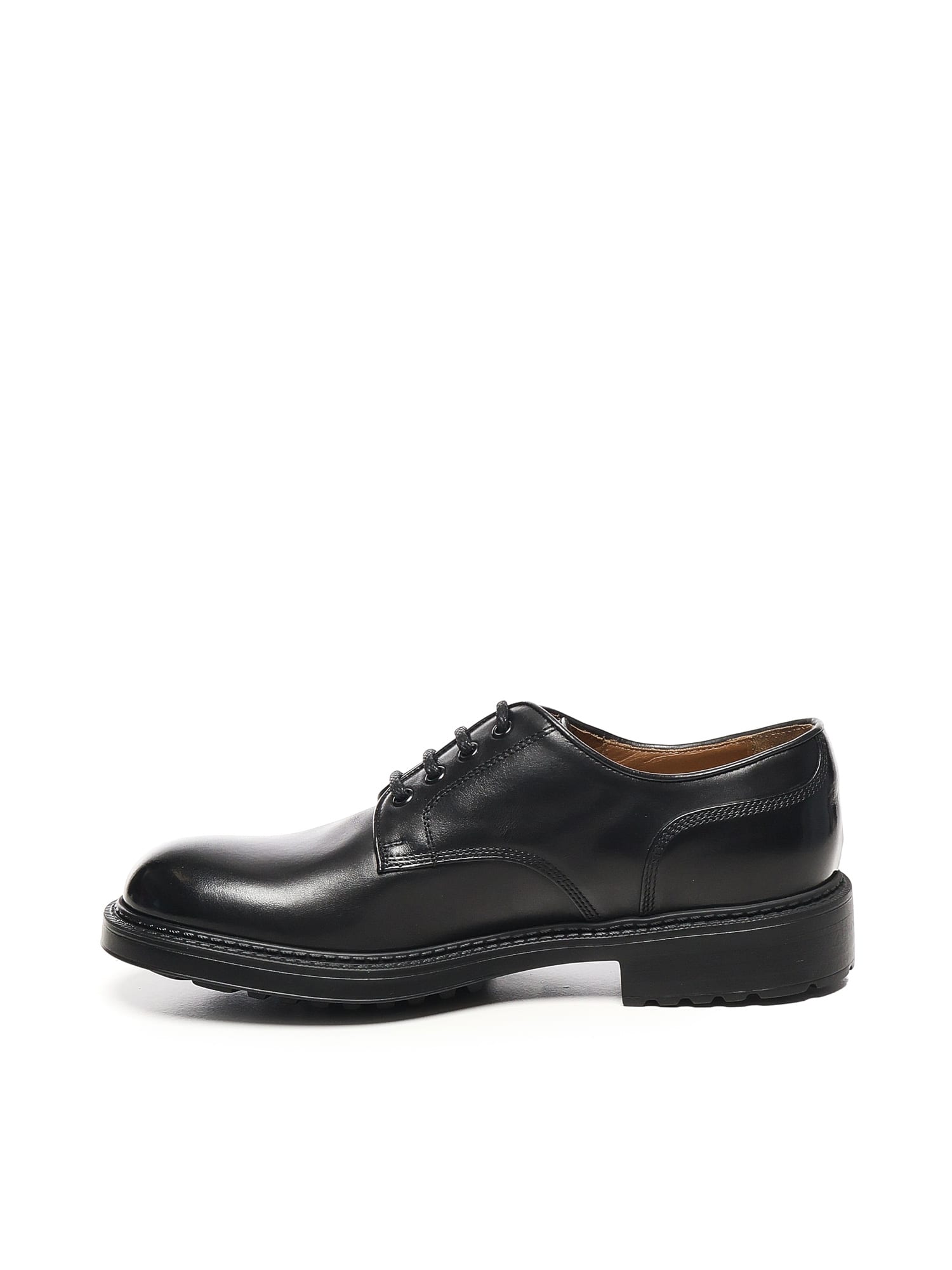 Doucal's Lace-up Leather Derby Shoes In Black