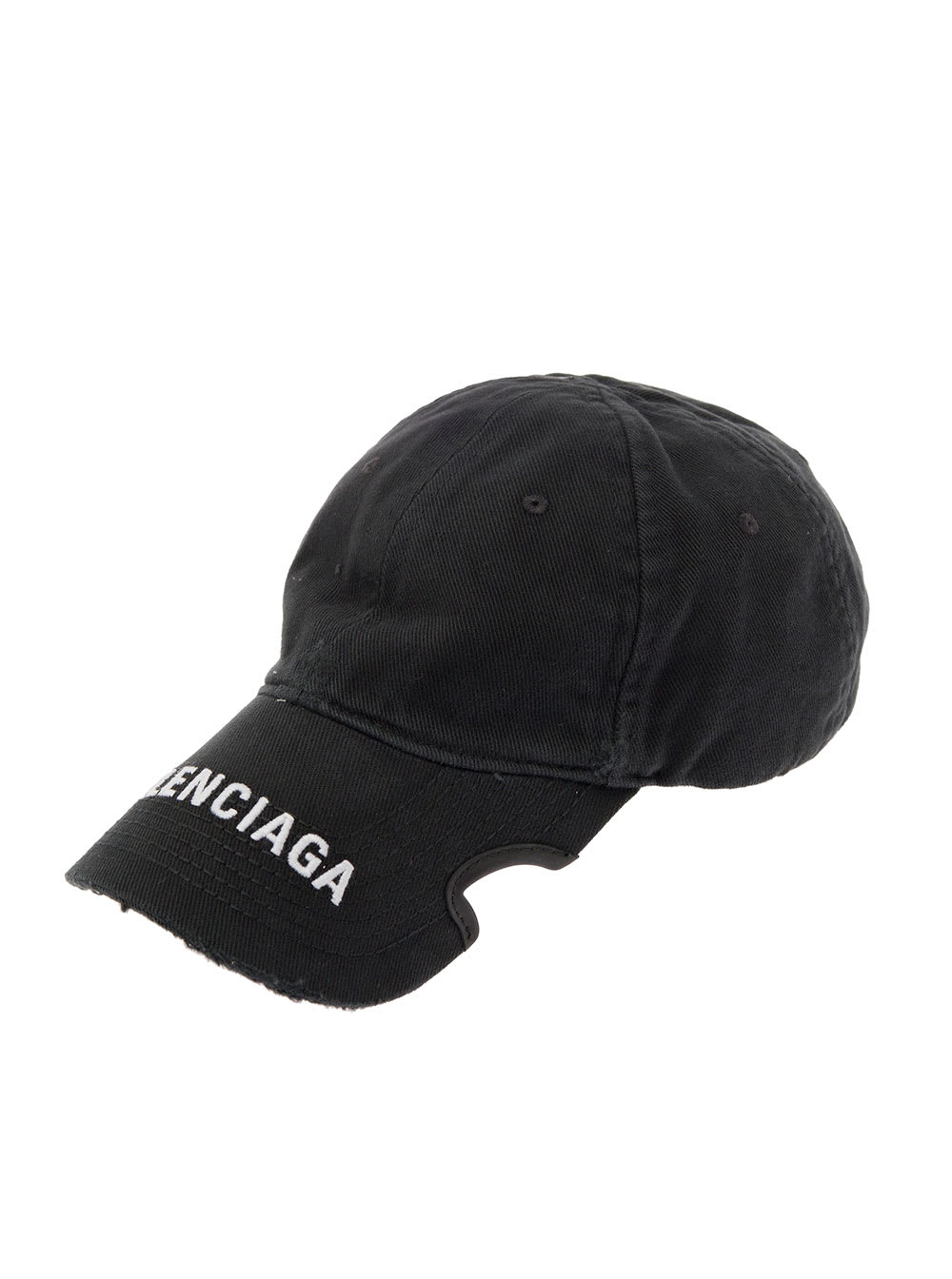 Balenciaga Hat Notch Logo Visor Cotton Drill