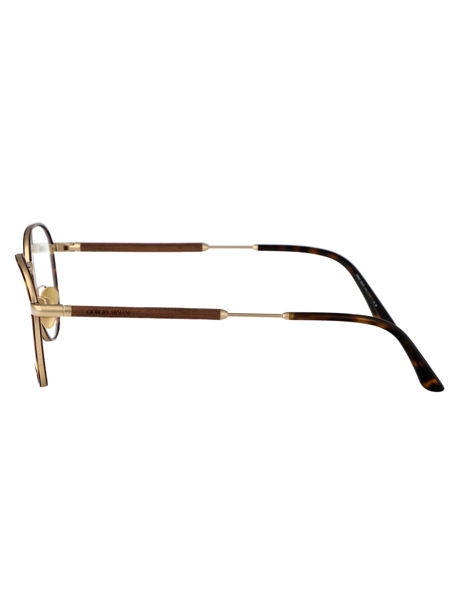 Shop Giorgio Armani 0ar5137j Glasses In 3002 Matte Pale Gold