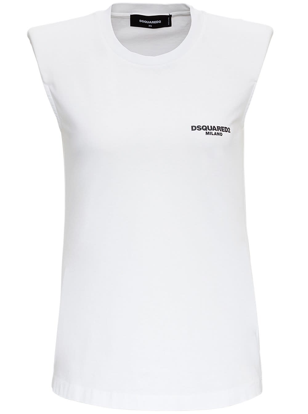 Dsquared2 Sleeveless Jersey T-shirt With Logo