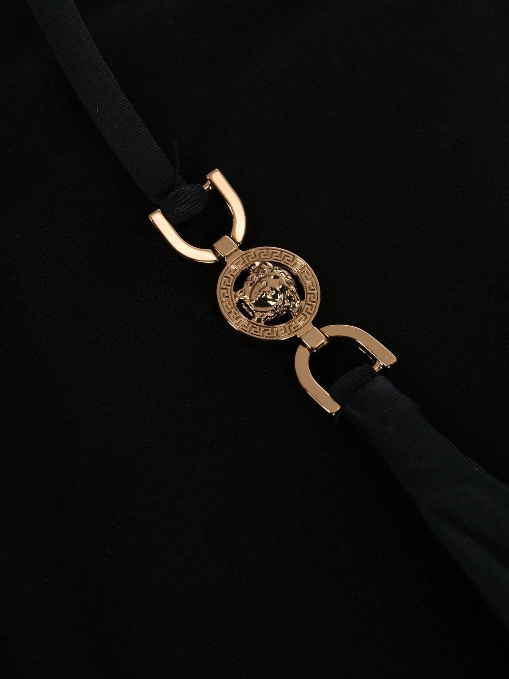 Shop Versace Swim Slip Lycra Vita Recycled Greek Chain In Black
