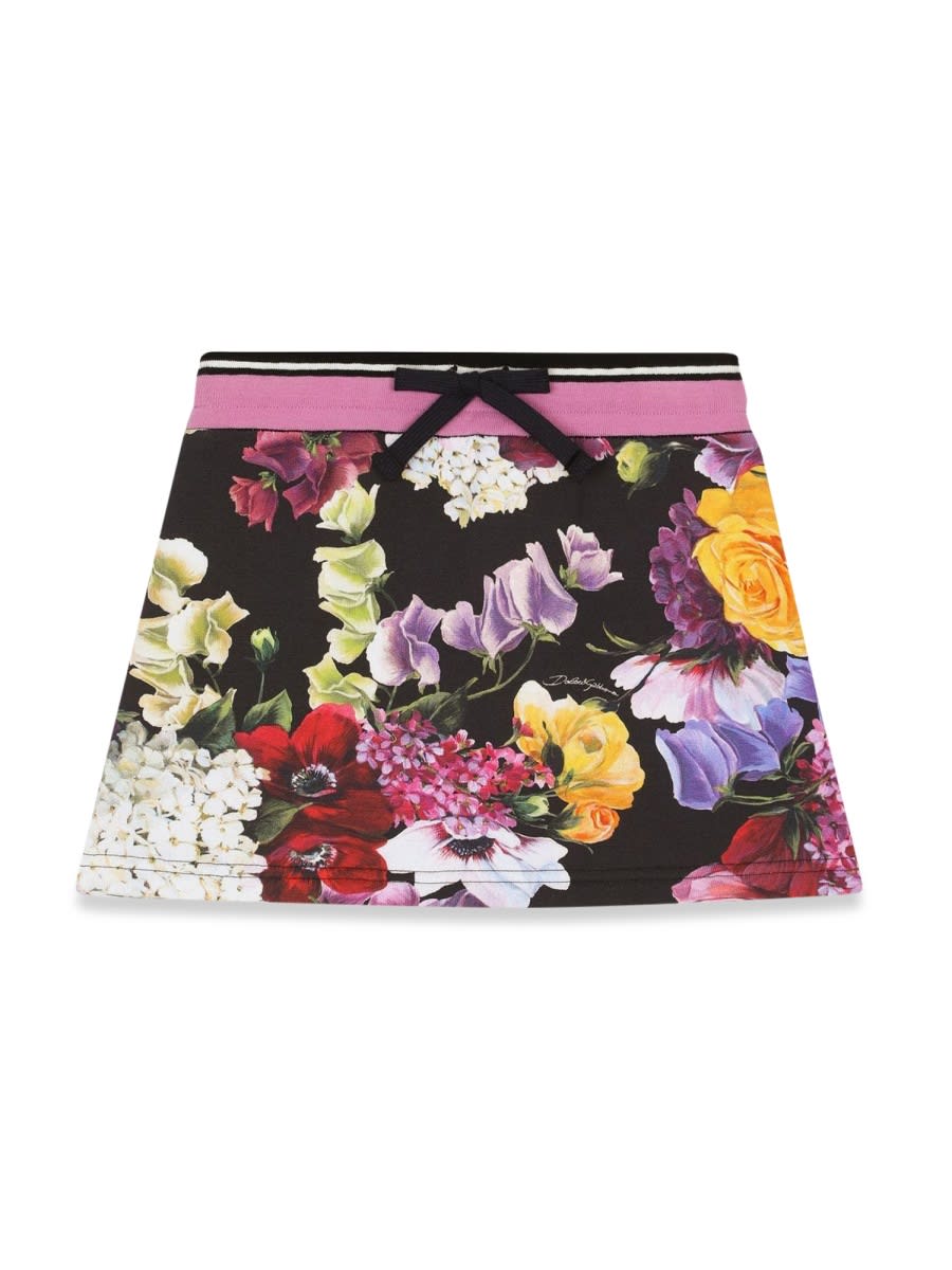Shop Dolce & Gabbana Hydrangea Skirt. In Multicolour