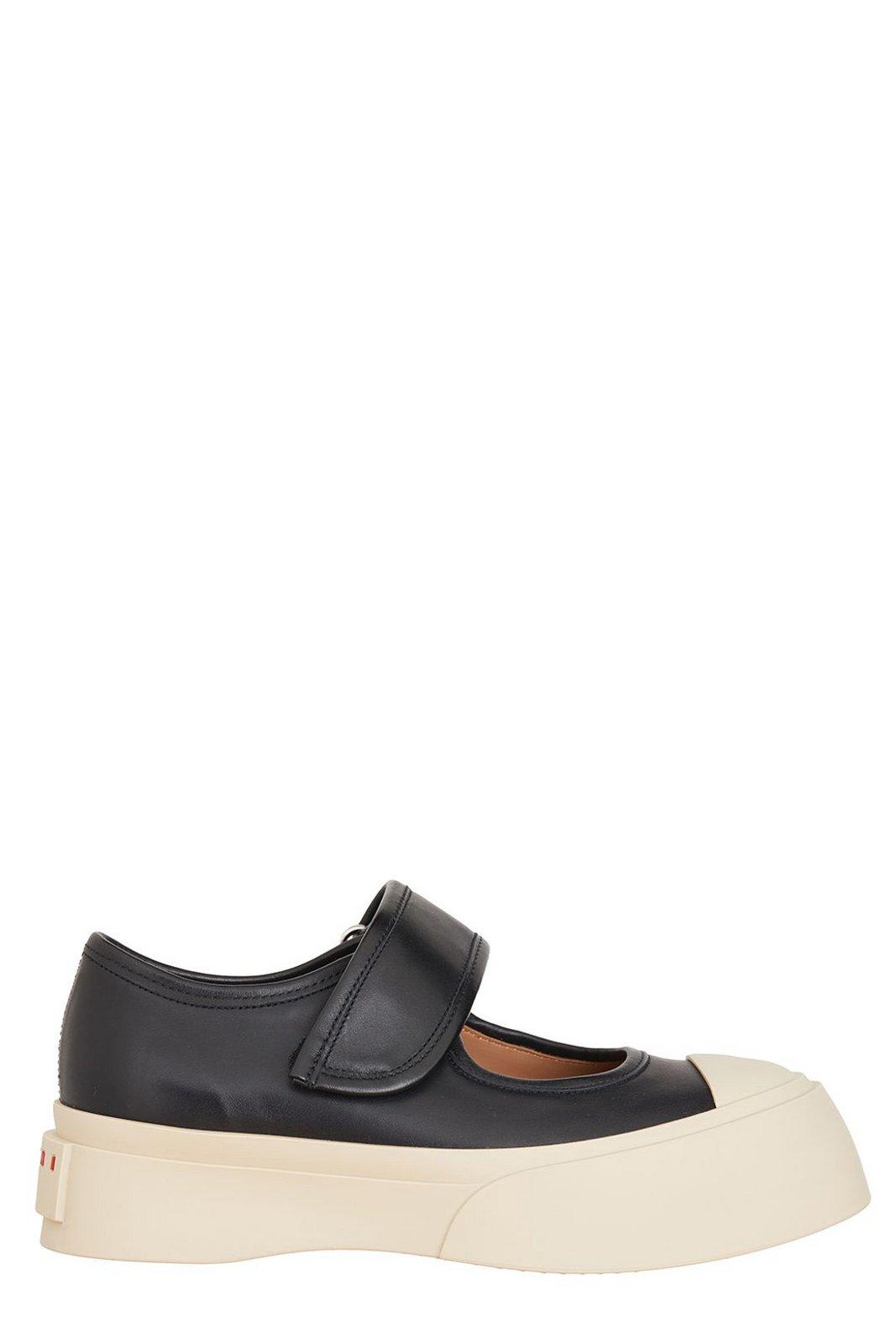 Marni Mary Jane Round-toe Sneakers In Black