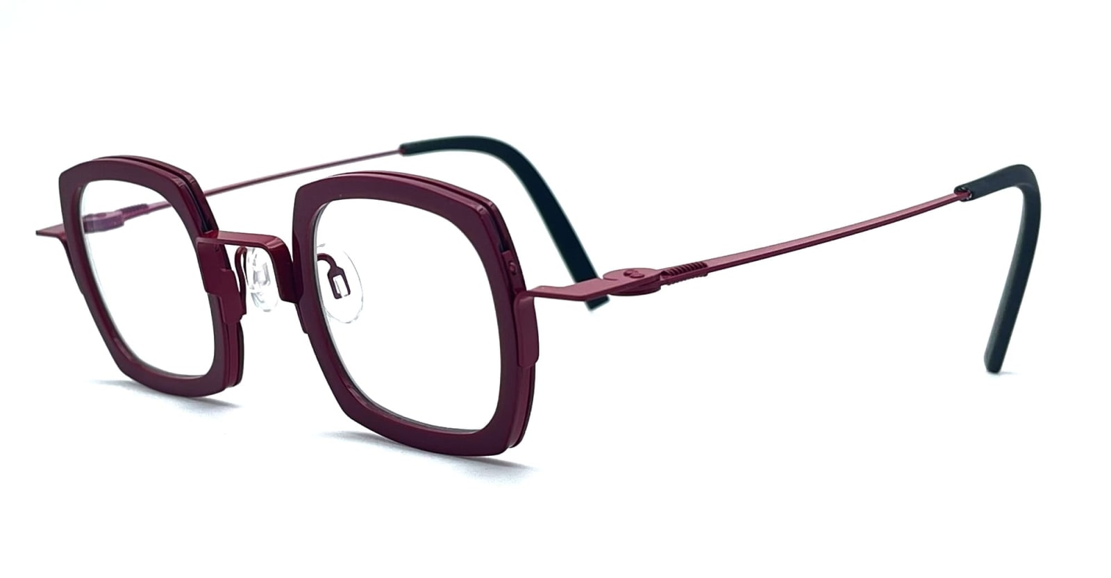 Shop Theo Eyewear Broccoli - 48 Glasses In Burgundy