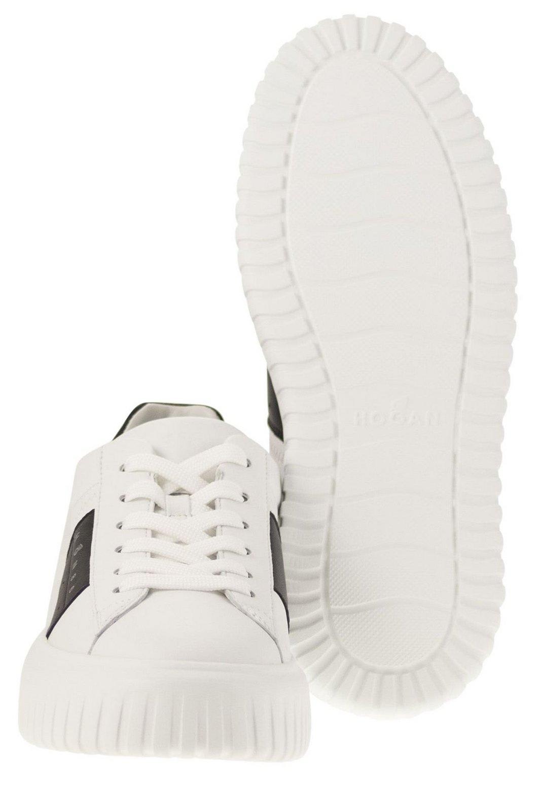 Hogan H-stripes Lace-up Sneakers In Multi