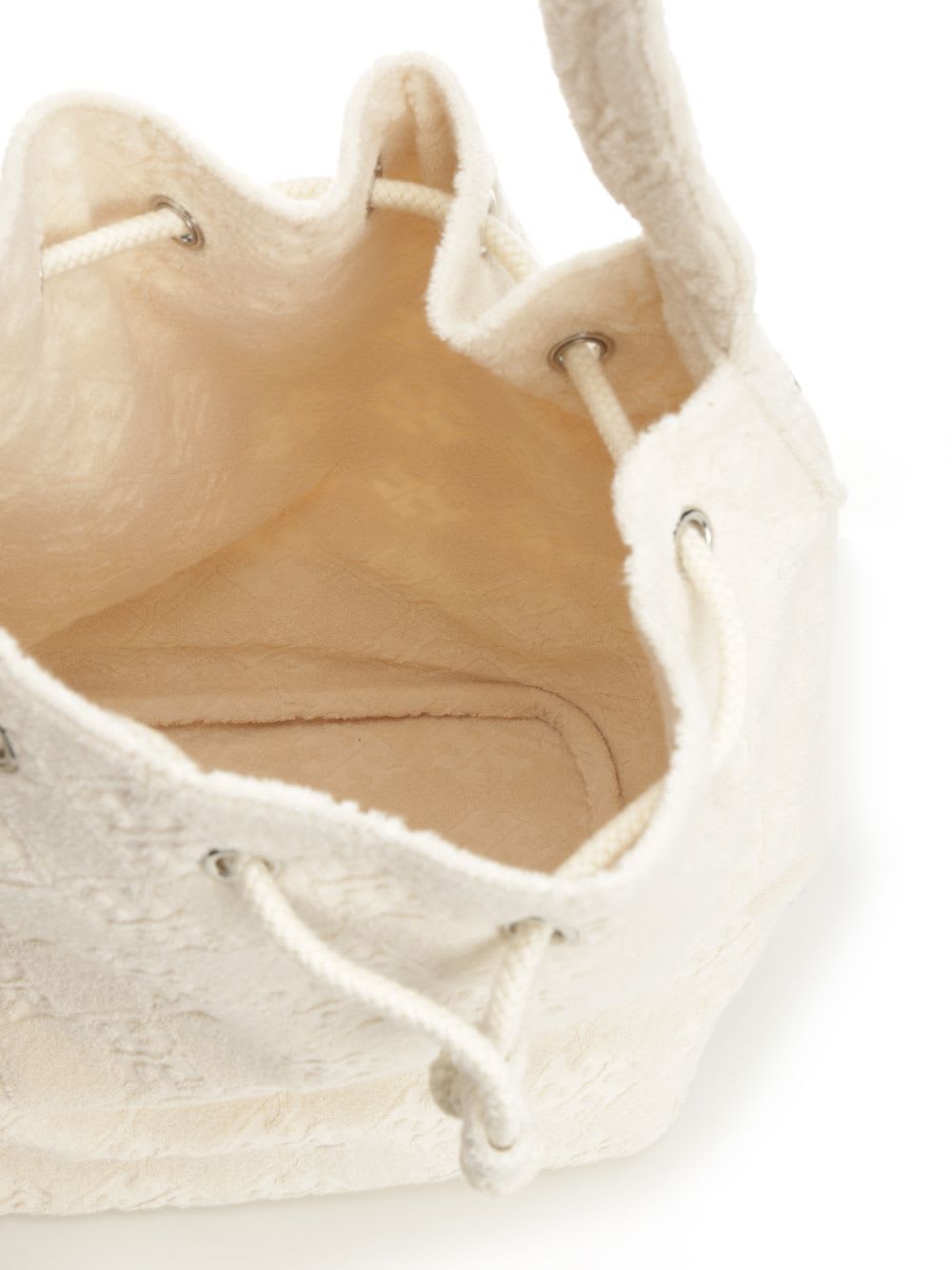 Tory Burch T Monogram Terry Oversized Bucket Bag Handbags Beige In Neutral