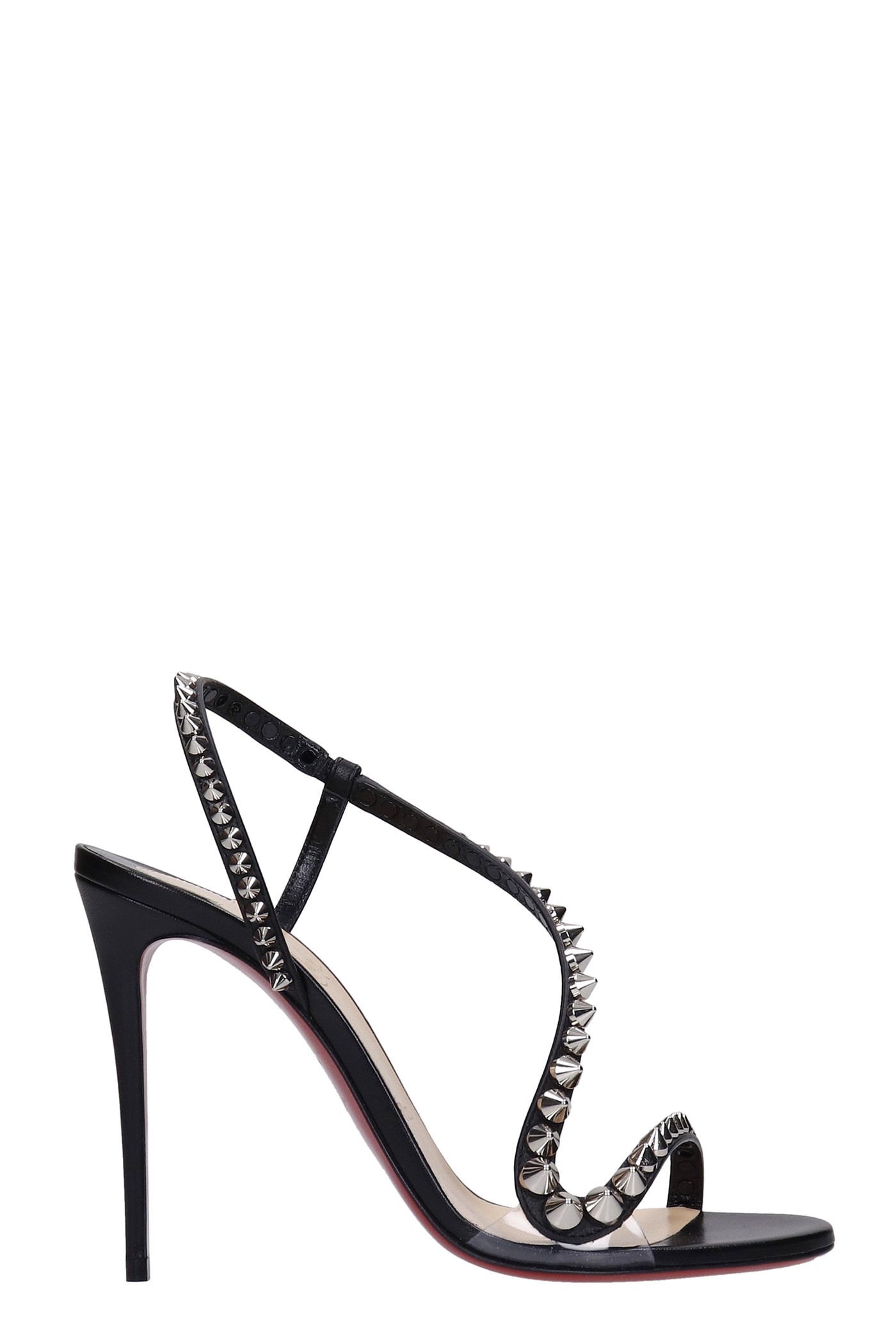 Christian Louboutin Rosalie Spikes Sandals In Black Leather