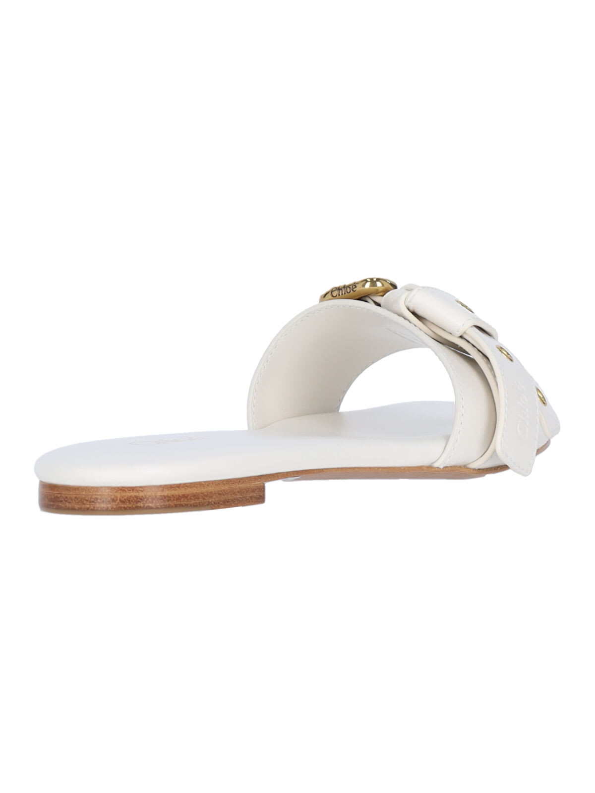 Chloé Marcie Sandals In Leather In White