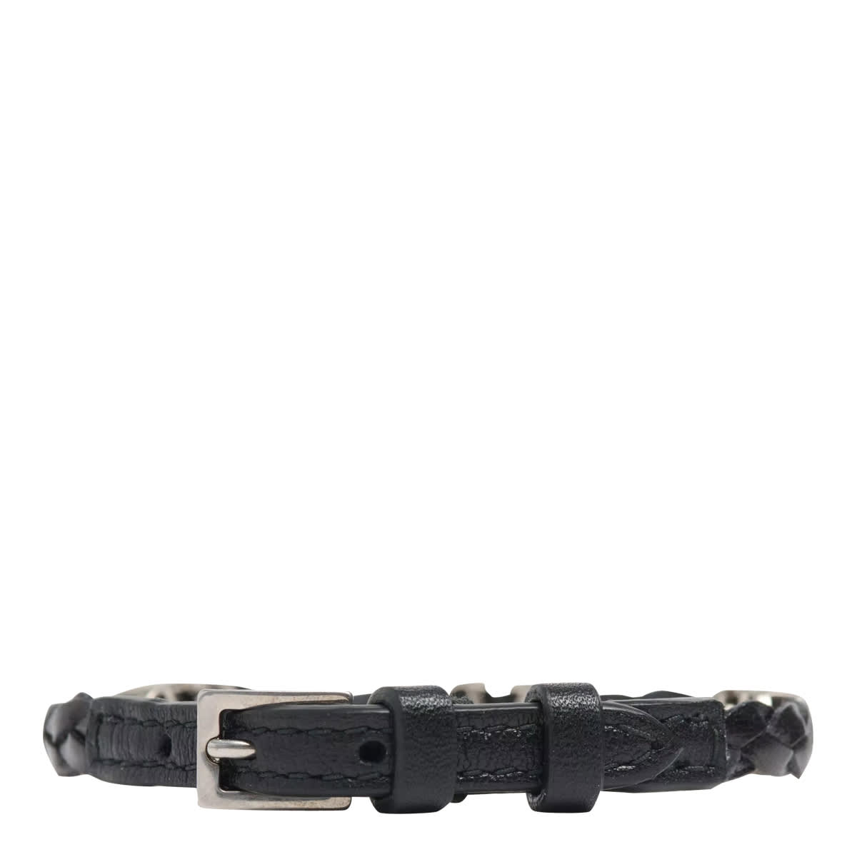 Valentino Garavani Vlogo Signature Bracelet In Braided Calfskin In Black