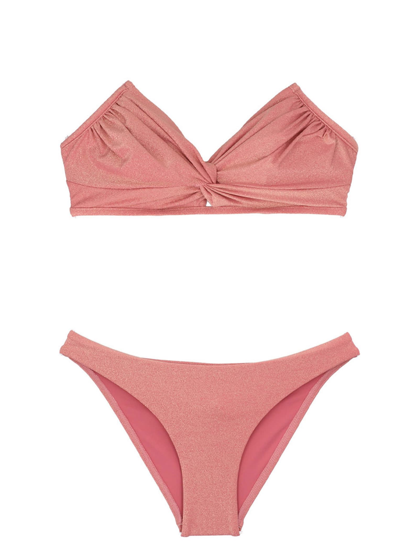 Shop Zimmermann Bikini Clover Lurex Twist In Pink