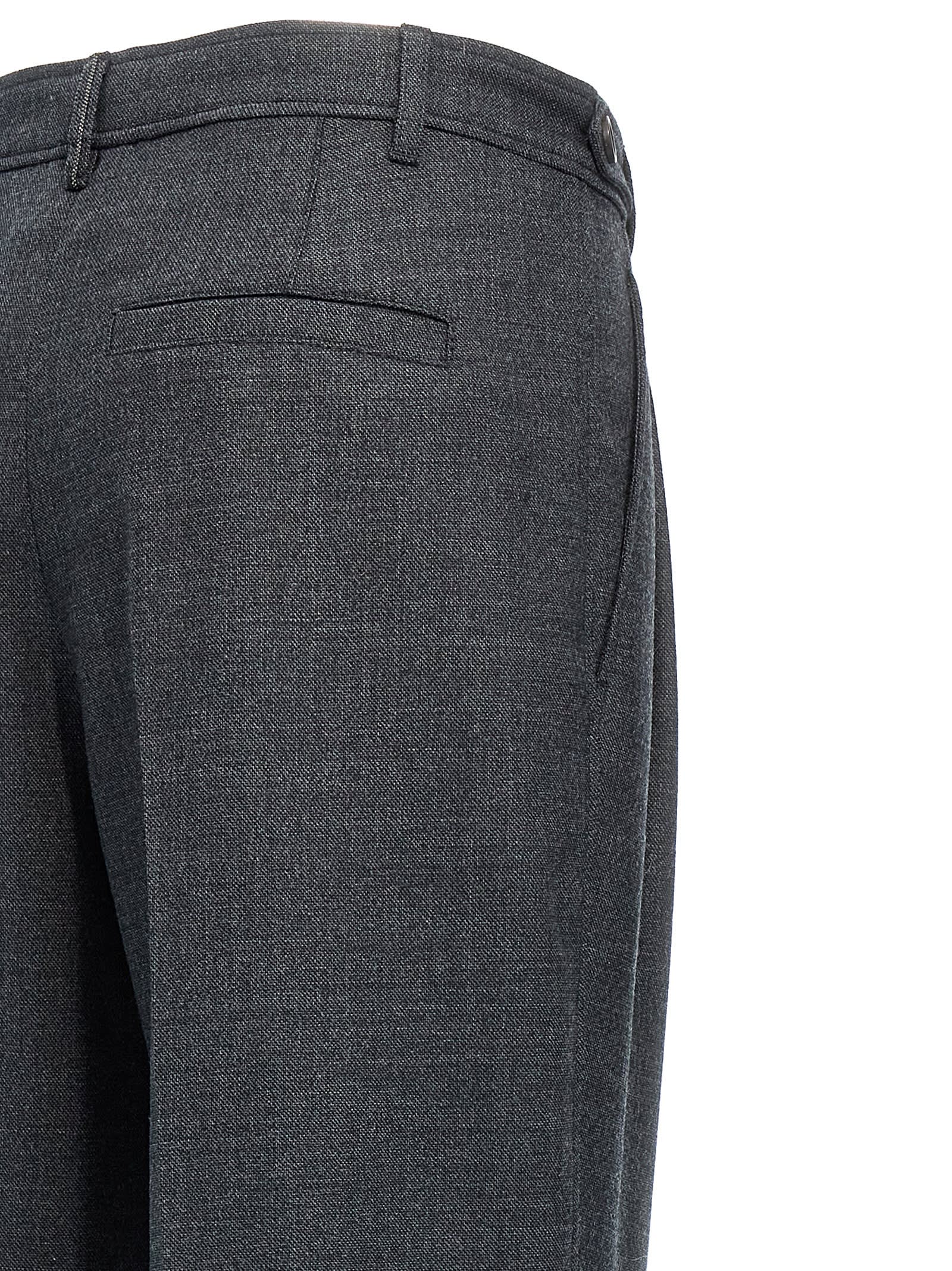 Shop Brunello Cucinelli Loose Wrapped Pants In Gray