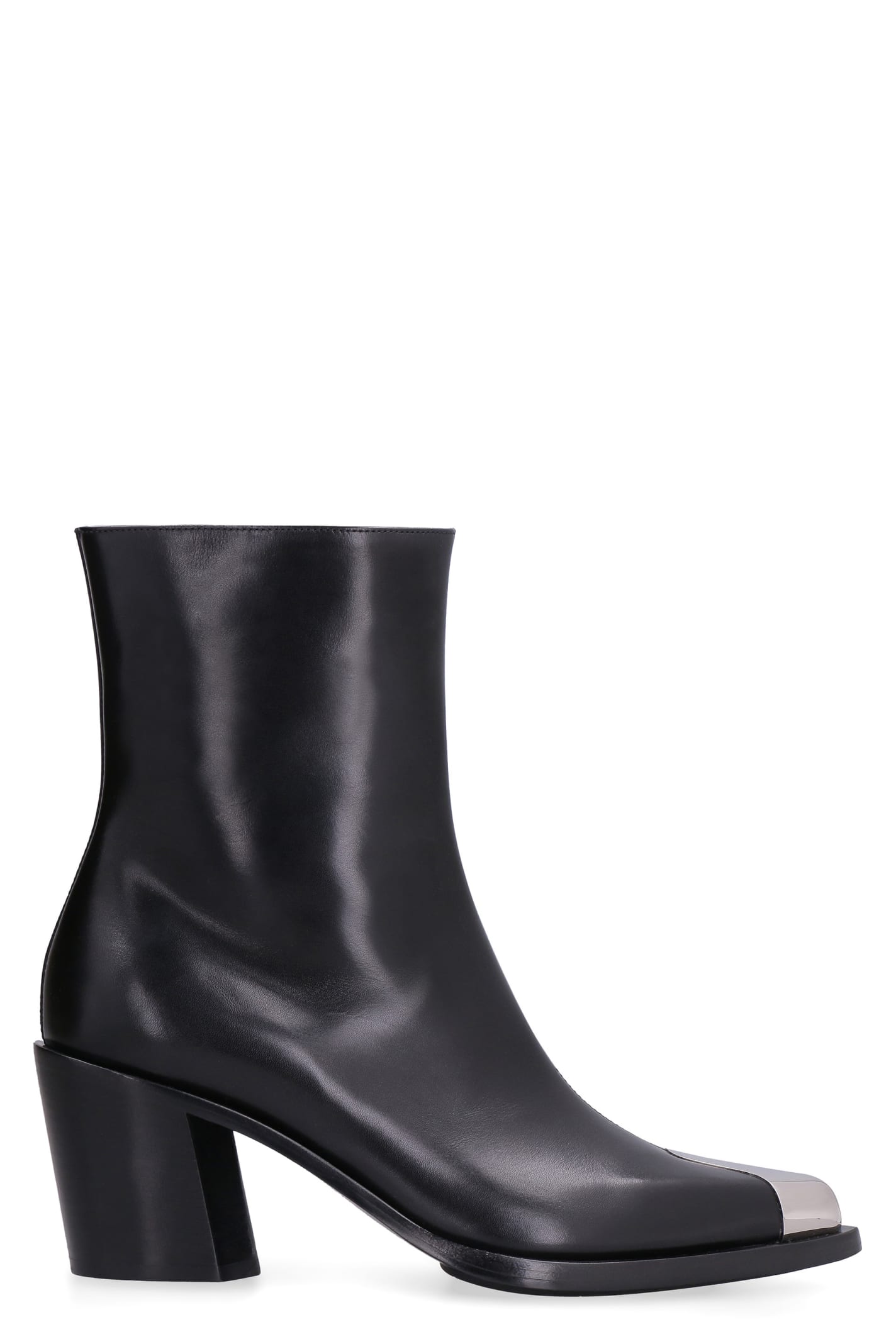 Alexander McQueen Punk Leather Ankle Boots