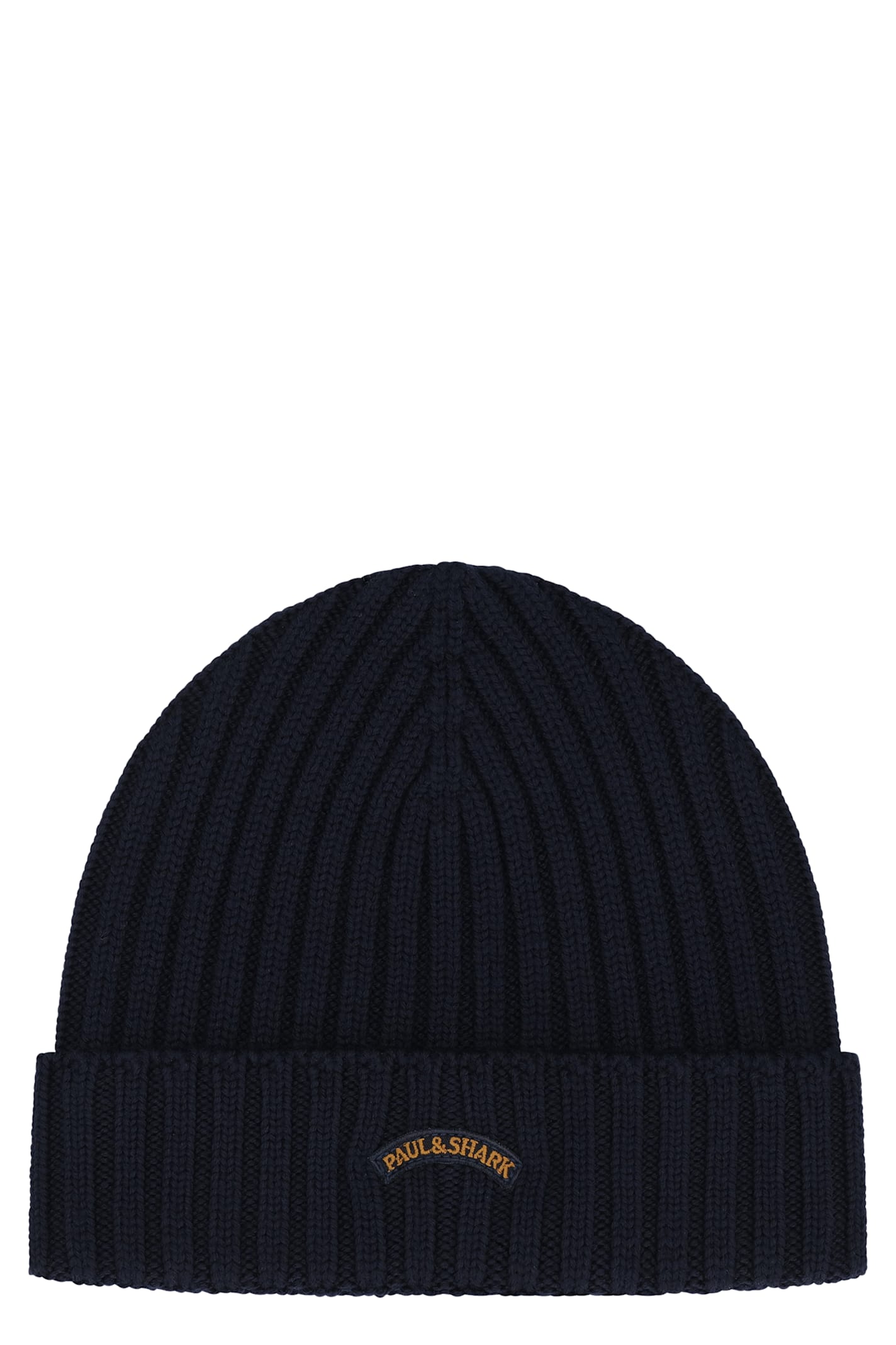 Paul&amp;shark Ribbed Knit Beanie In Black