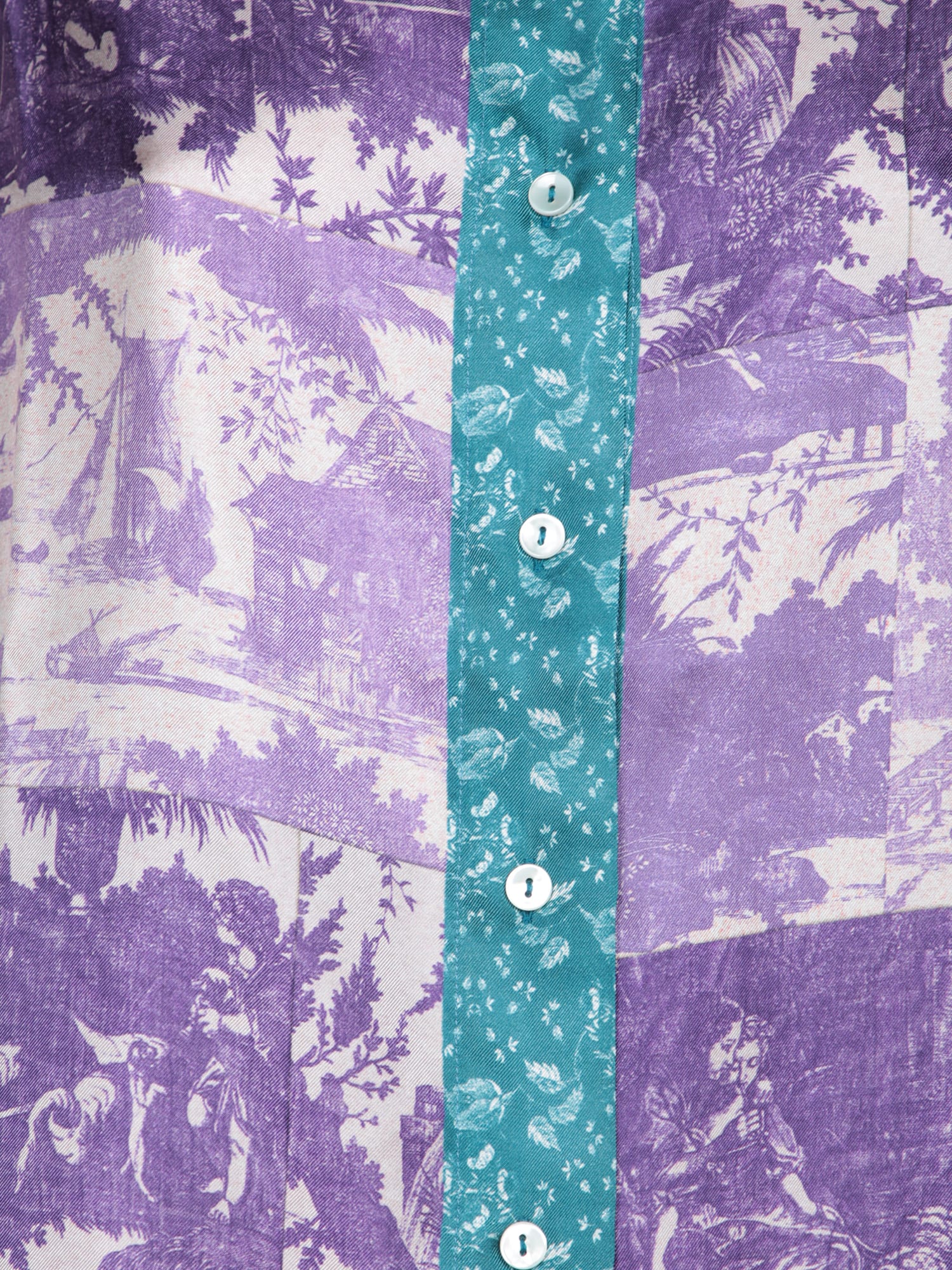 Pierre-louis Mascia Blue Purple Silk Duster In Purple