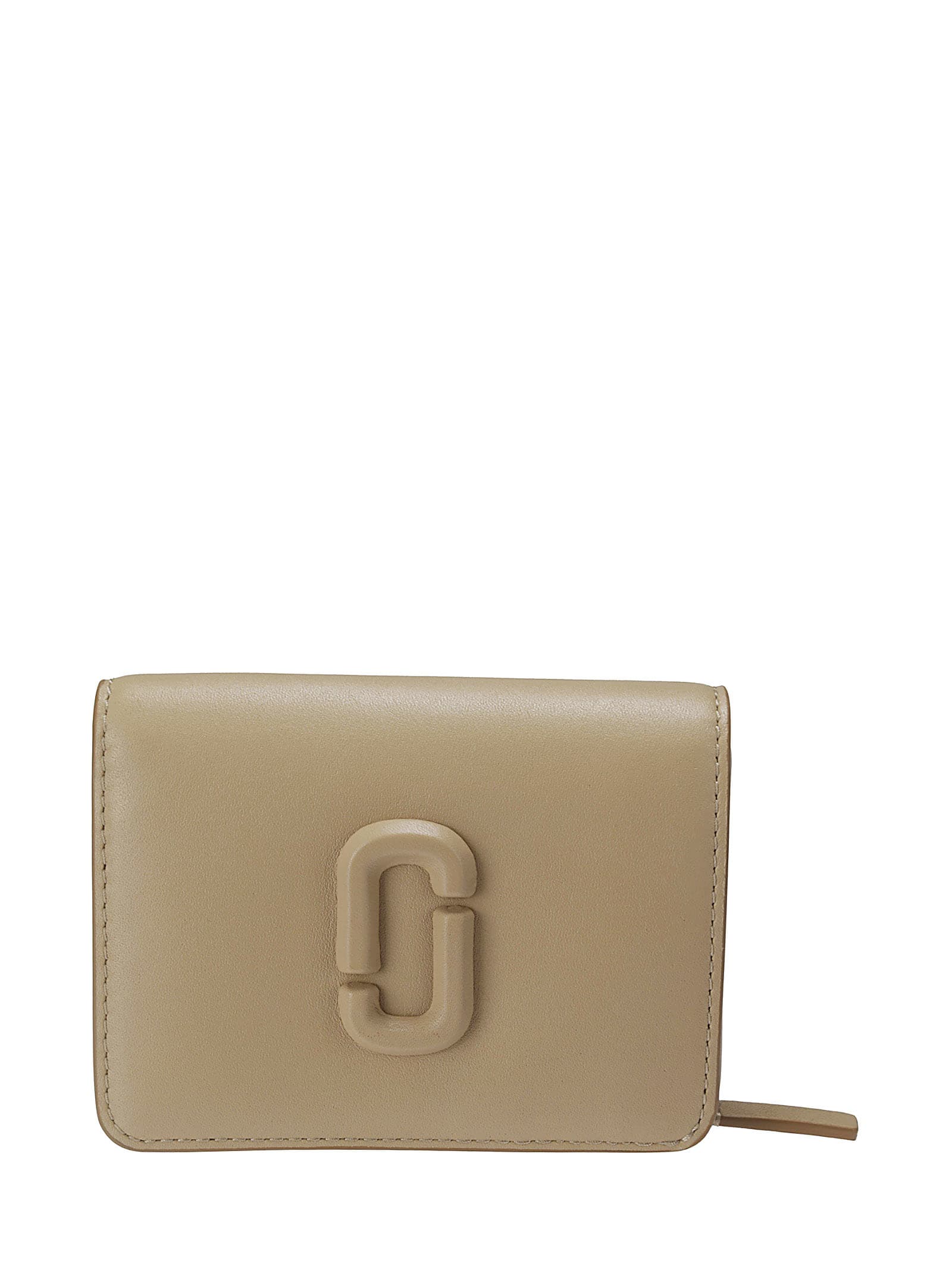 Shop Marc Jacobs The Mini Compact Wallet In Camel