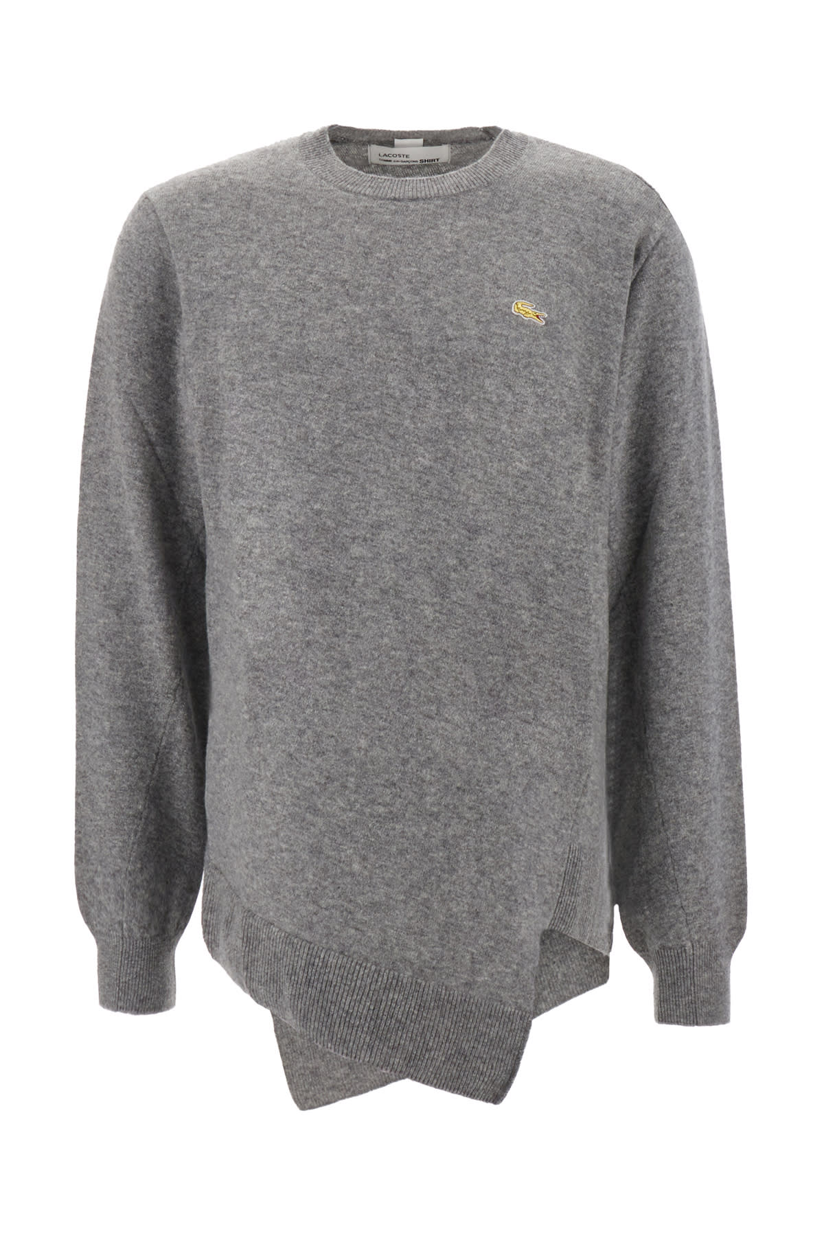 Shop Comme Des Garçons Shirt Melange Grey Wool Sweater In 1