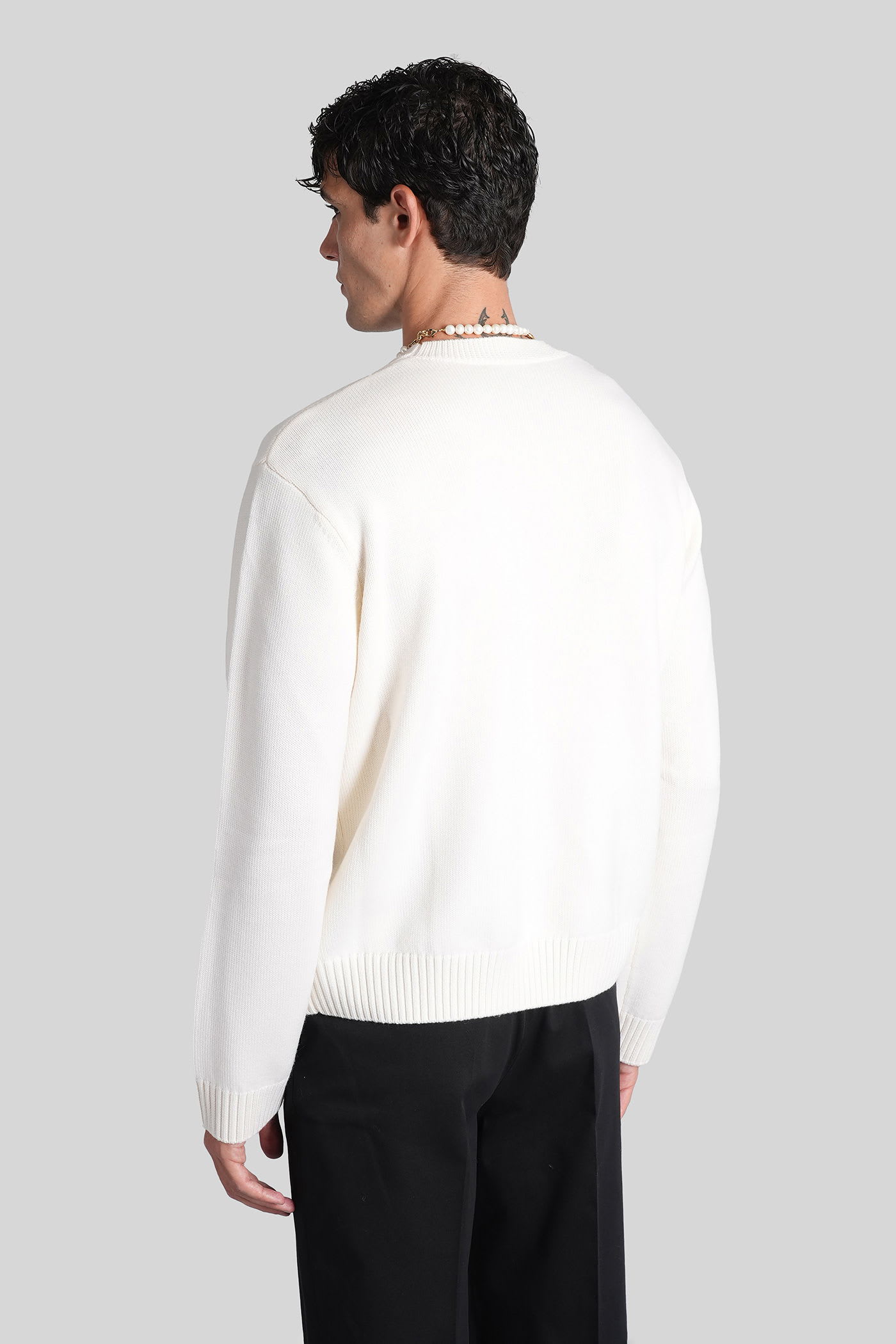 Casablanca Knitwear In Beige Wool In White
