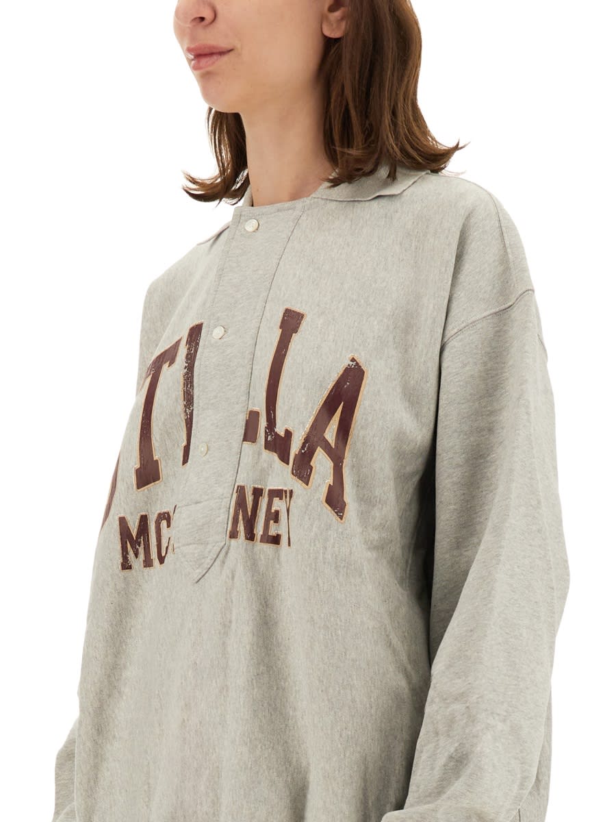 Shop Stella Mccartney Sweatshirt With Logo In Grey