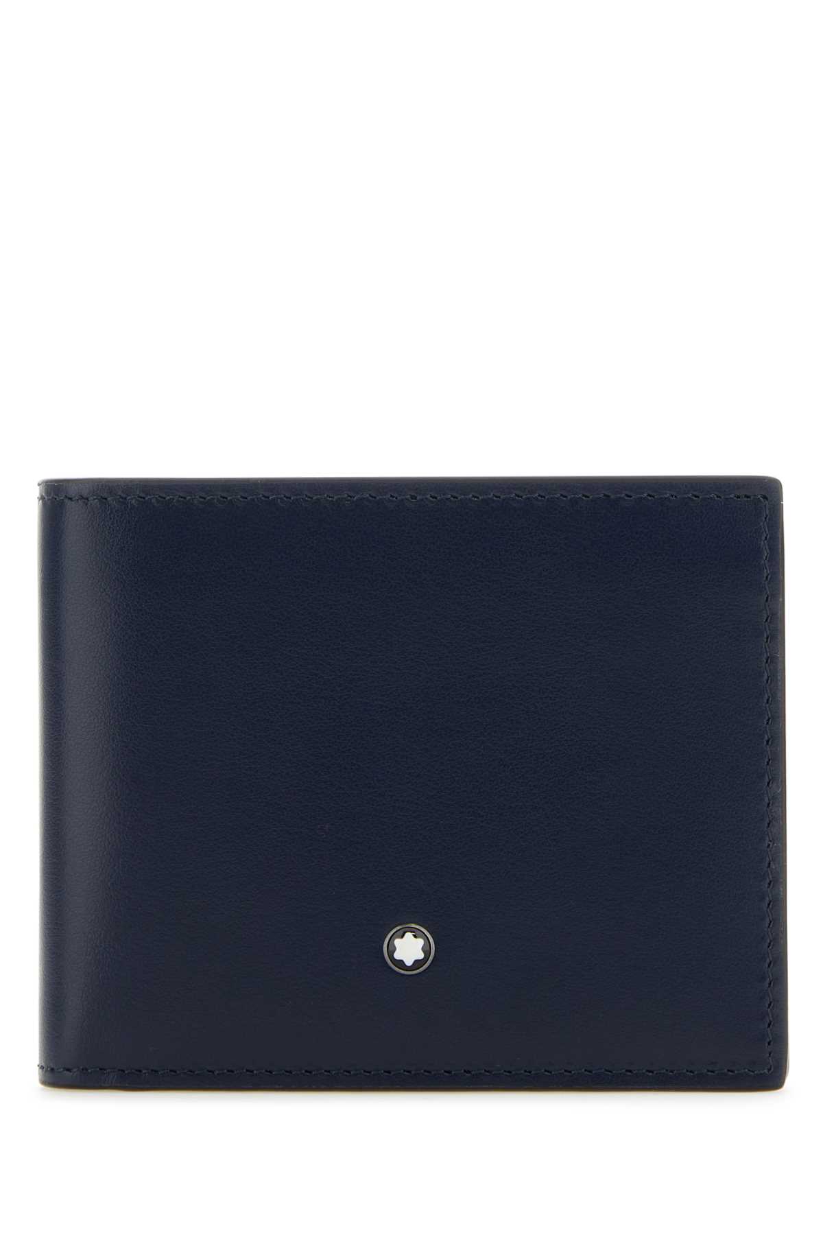 Navy Blue Leather Wallet