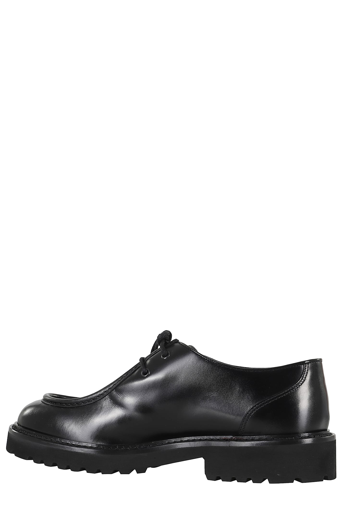 Doucal's Black Smooth Leather Derby Shoes With Lace-up Closure In Black