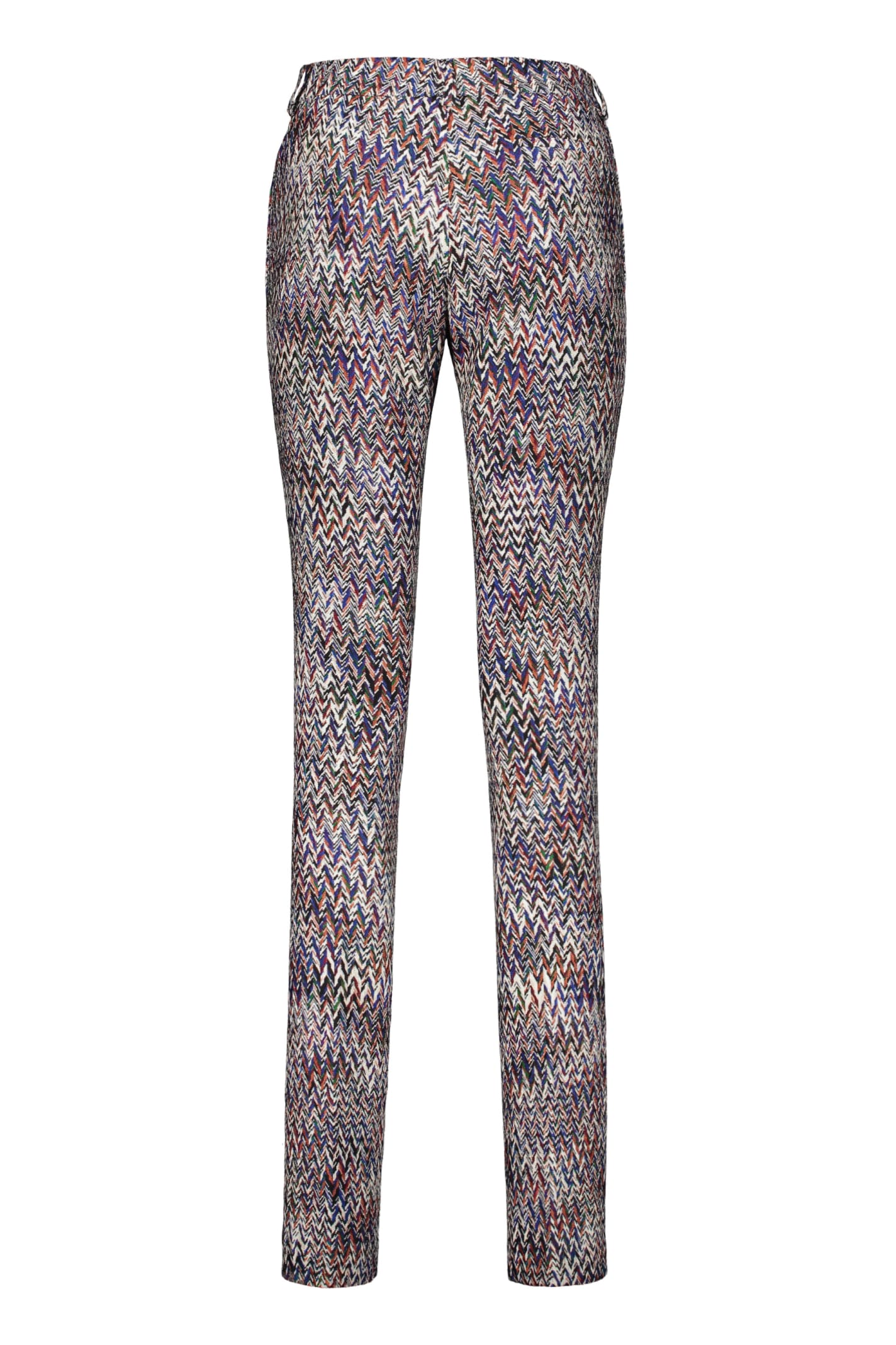 Shop Missoni Chevron Knitted Palazzo Trousers In Multicolor