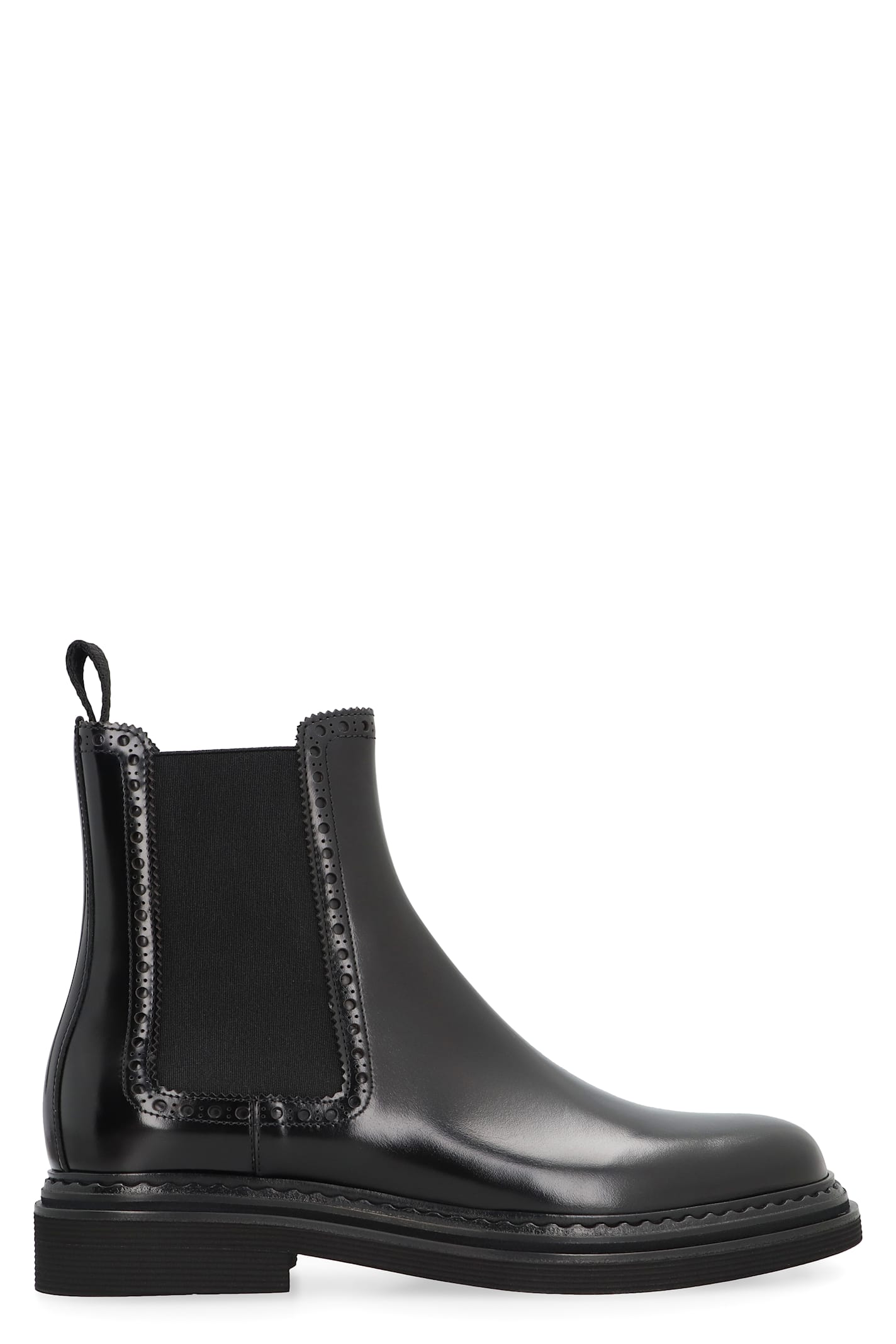 Shop Dolce & Gabbana Leather Chelsea Boots In Black