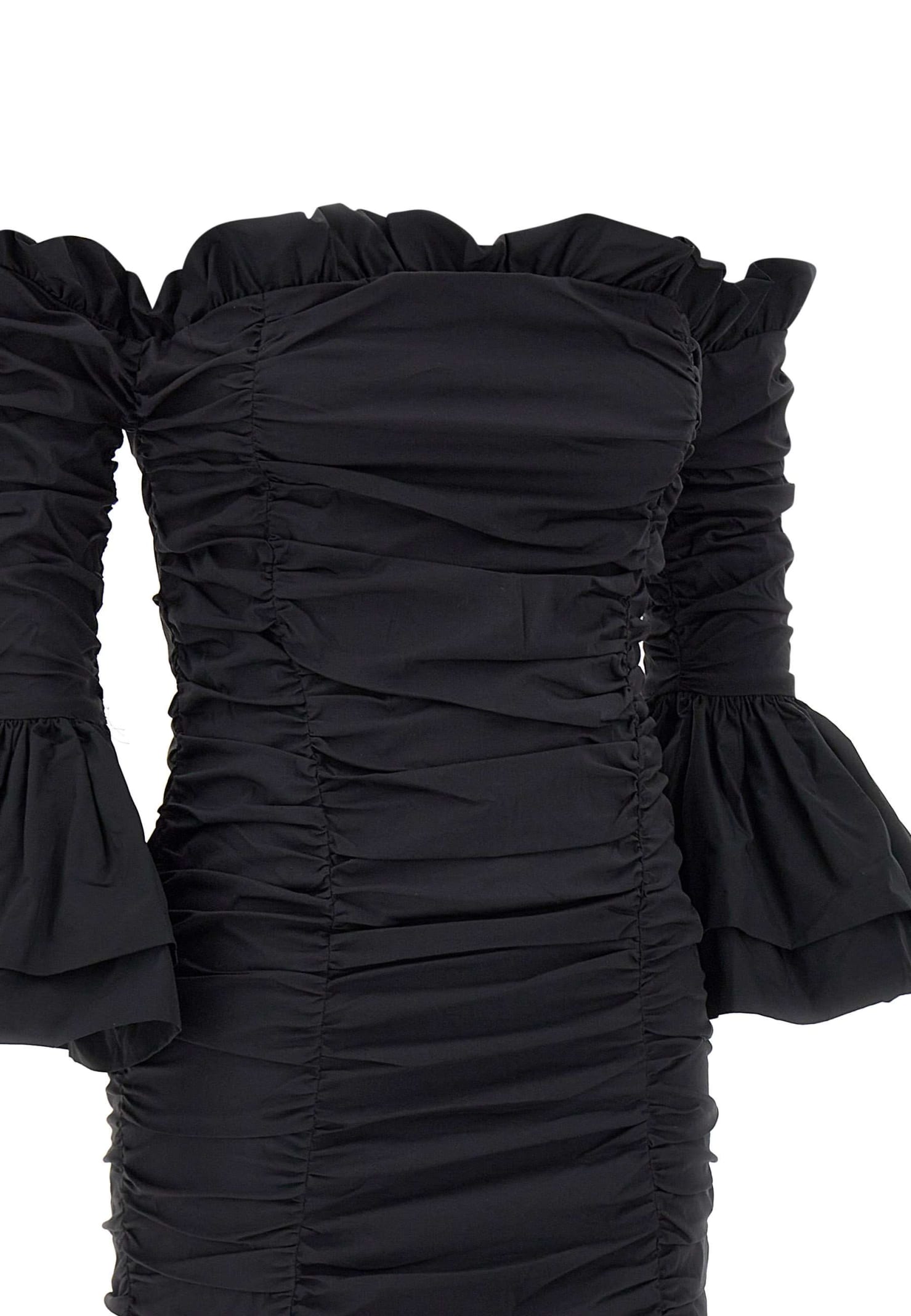 Rotate Birger Christensen Rotate Ruffled Mini Dress In Black