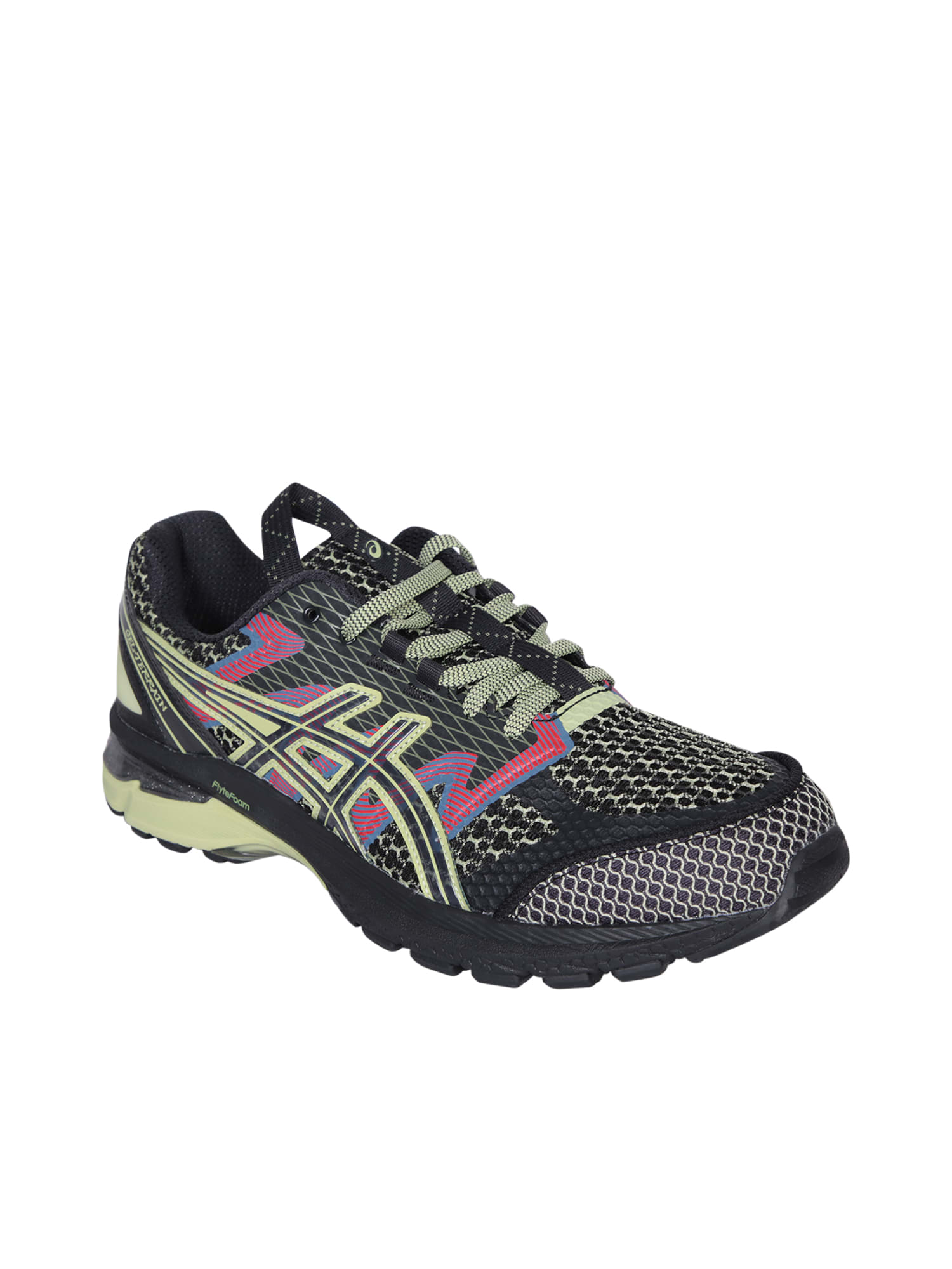 Shop Asics U24 Gel-terr Black/yellow Sneakers