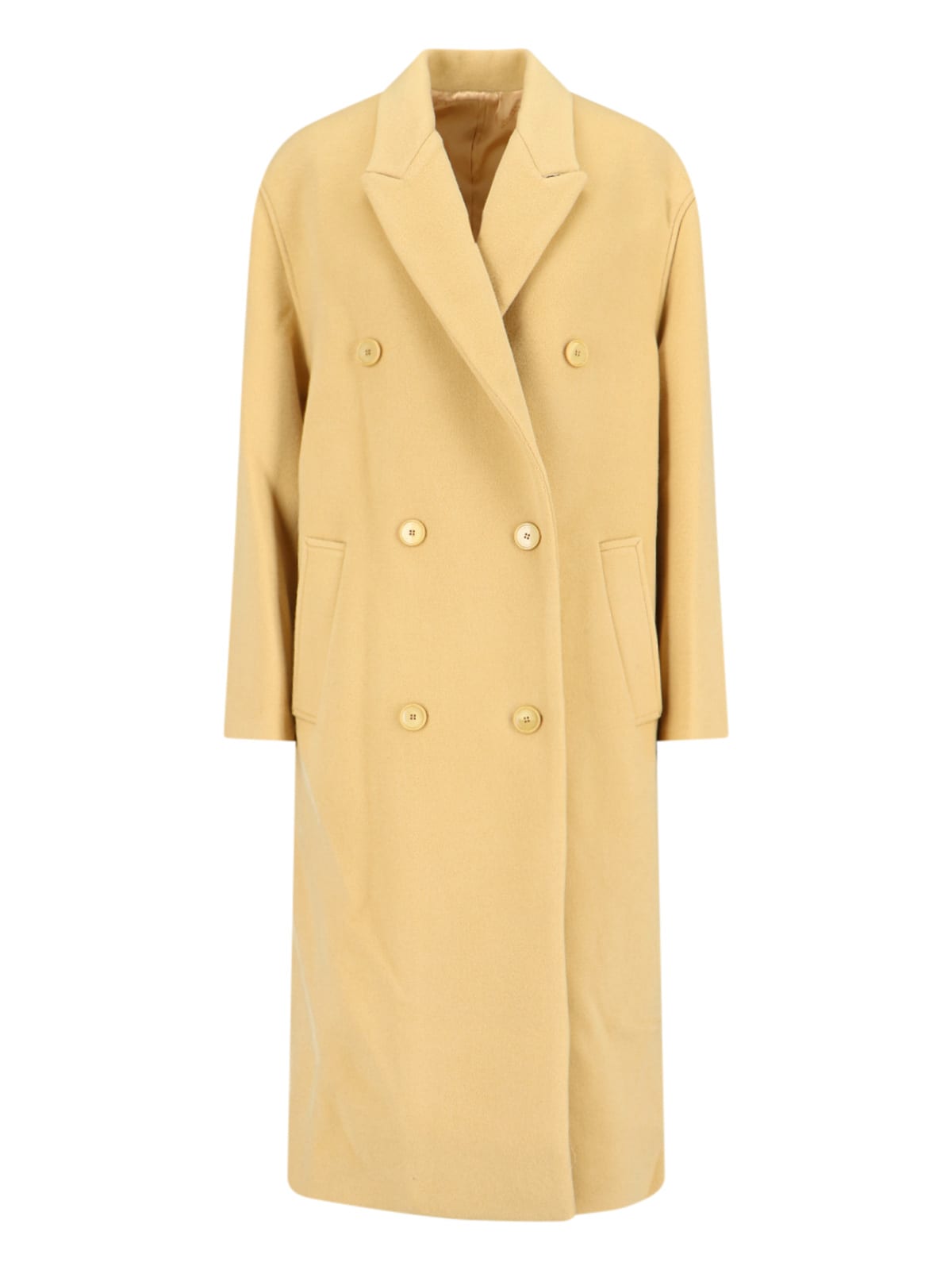 Isabel Marant Theodore Wool Coat In Yellow